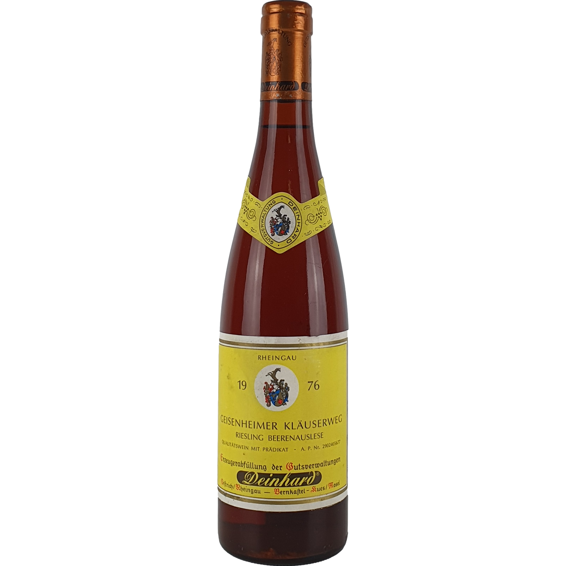Deinhard - Geisenheimer Kläuserweg Riesling Beerenauslese   1976 - 0,7 l AR000396