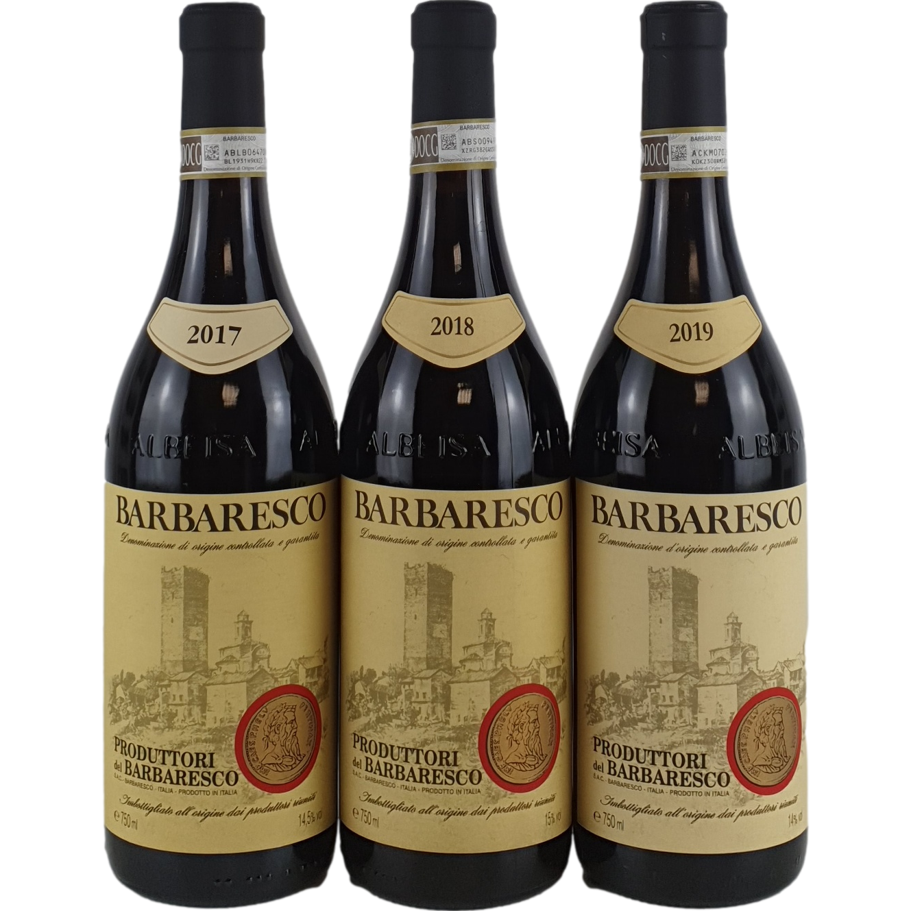 Weinpaket: Produttori del Barbaresco DOCG Vertikale 3*0,75l (2017-2019) GW000474-1