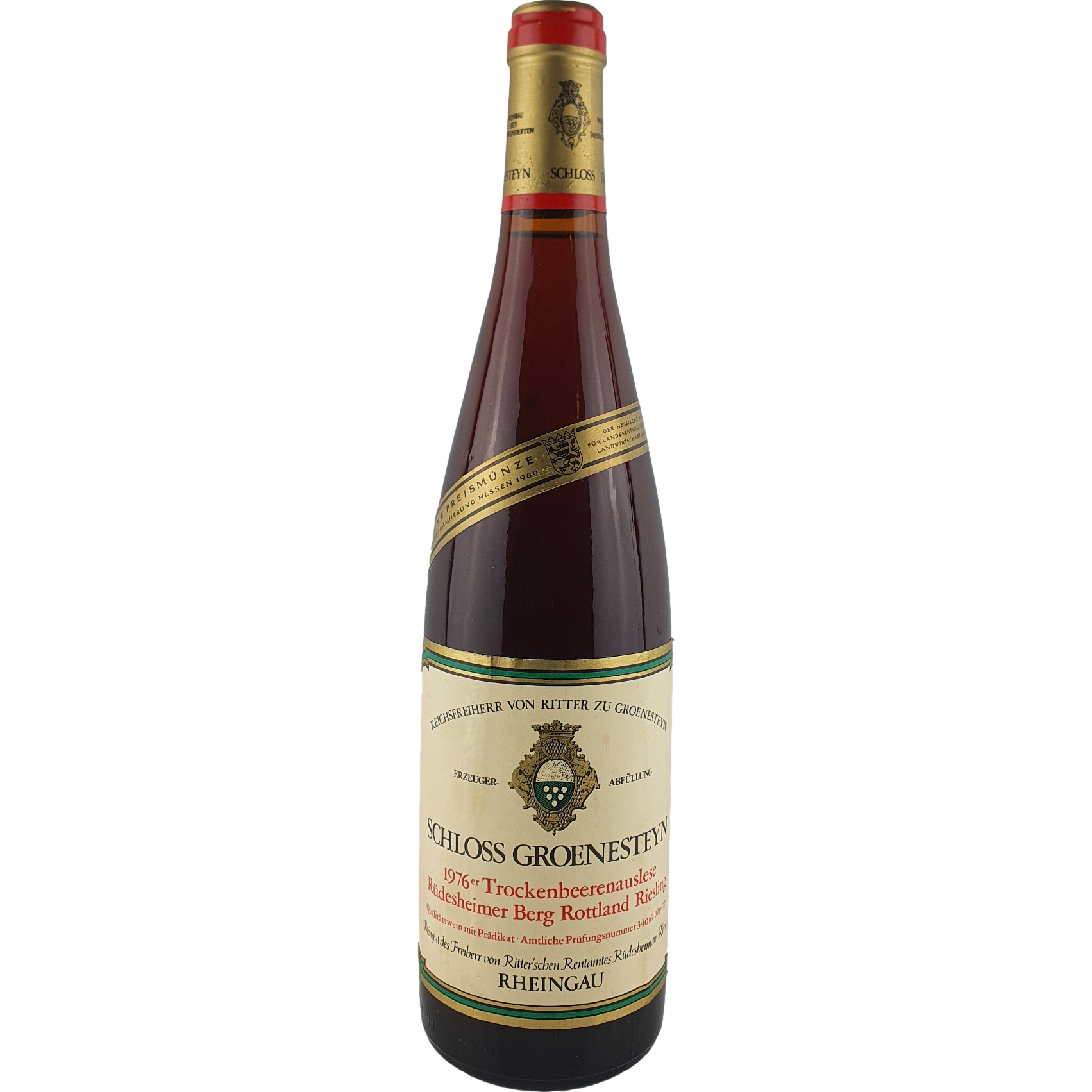Reichsfreiherr von Ritter zu Groenesteyn - Rüdesheimer Berg Rottland Riesling Trockenbeerenauslese Goldkapsel  1976 - 0,7 l AR000816