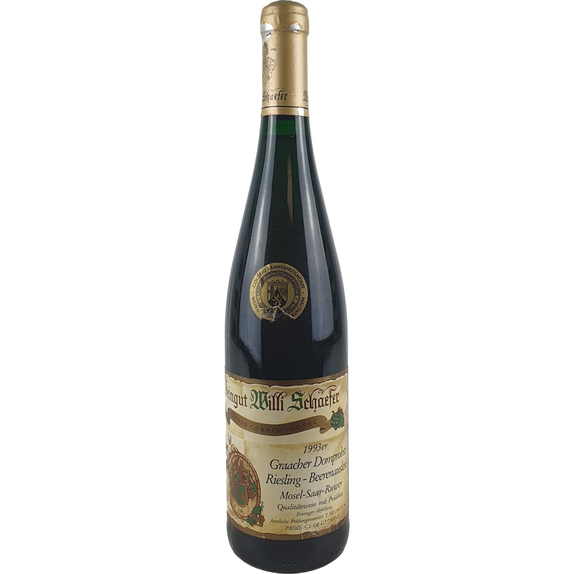 Willi Schaefer - Graacher Domprobst Riesling Beerenauslese Goldkapsel   1993  - 0,75l AR001070