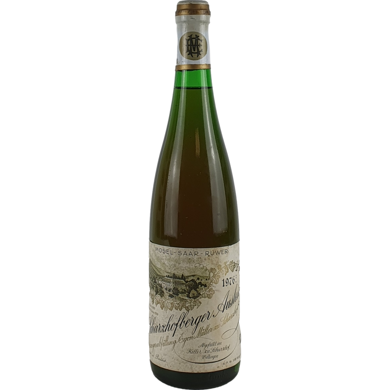 Egon Müller Scharzhof - Scharzhofberger Riesling Auslese    1976 (AP-Nr. 36) - 0,7l AR001178