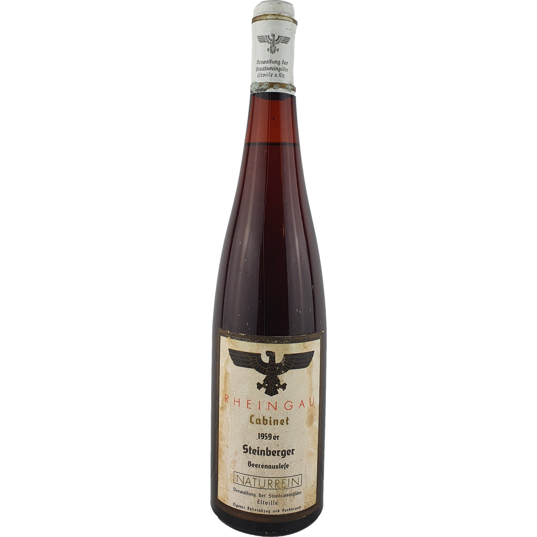 Staatsweingüter Eltville (Kloster Eberbach) - Steinberger Riesling Beerenauslese Cabinet  1959 - 0,7 l AR000239