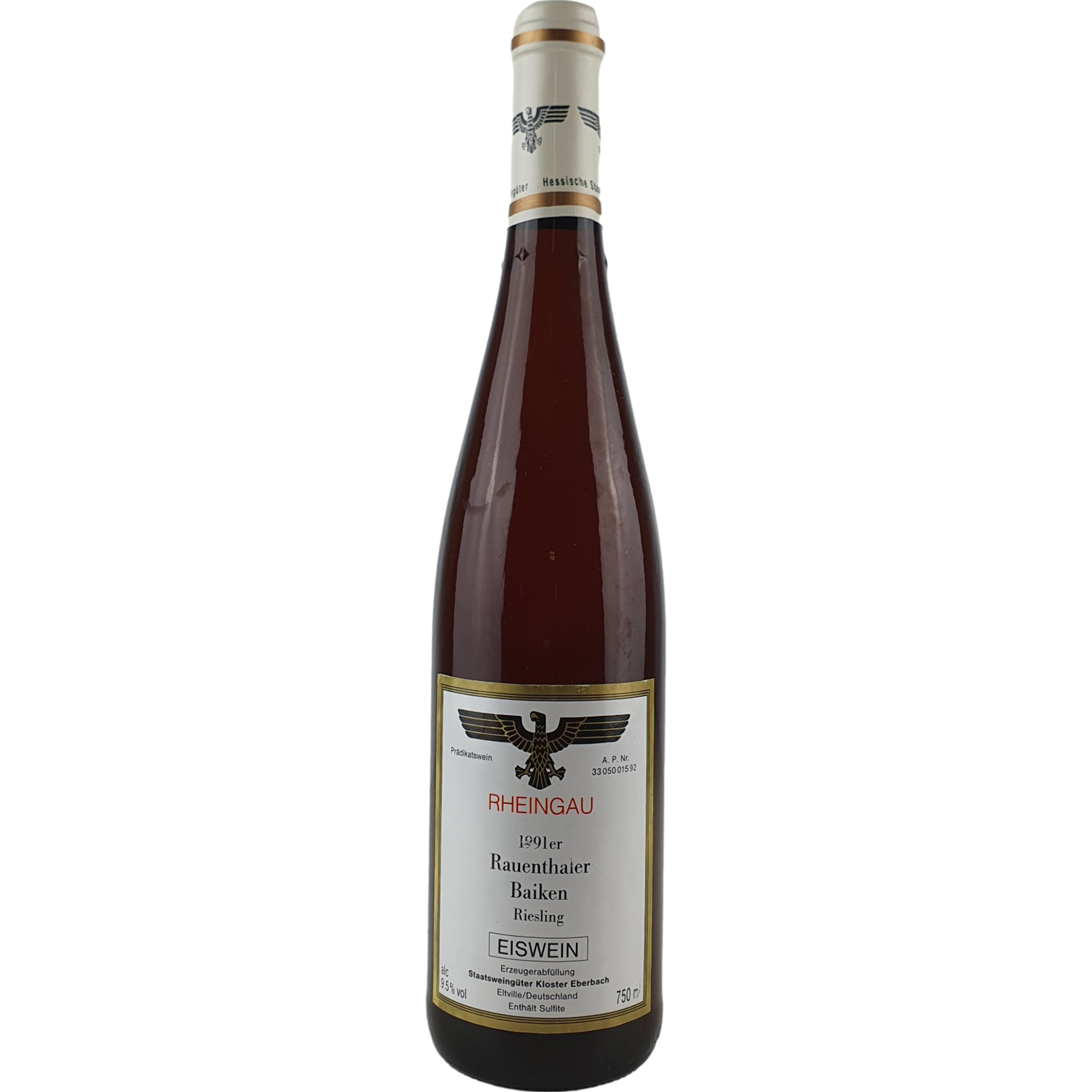 Staatsweingüter Kloster Eberbach - Rauenthaler Baiken Riesling Eiswein   1991 - 0,75 l AR000806