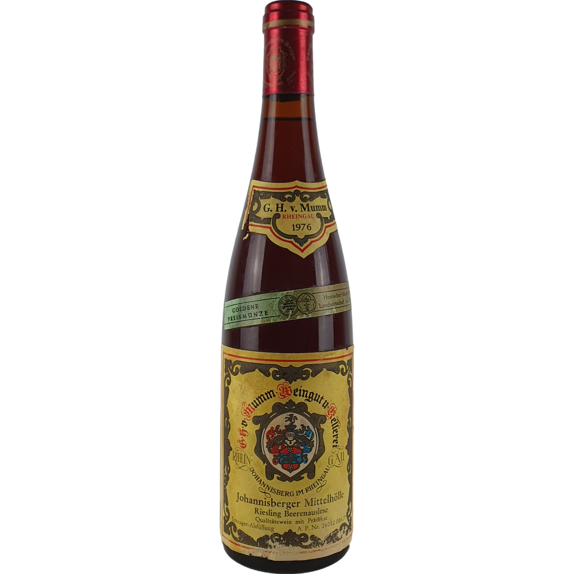 G. H. von Mumm - Johannisberger Mittelhölle Riesling Beerenauslese   1976 - 0,7 l AR000414