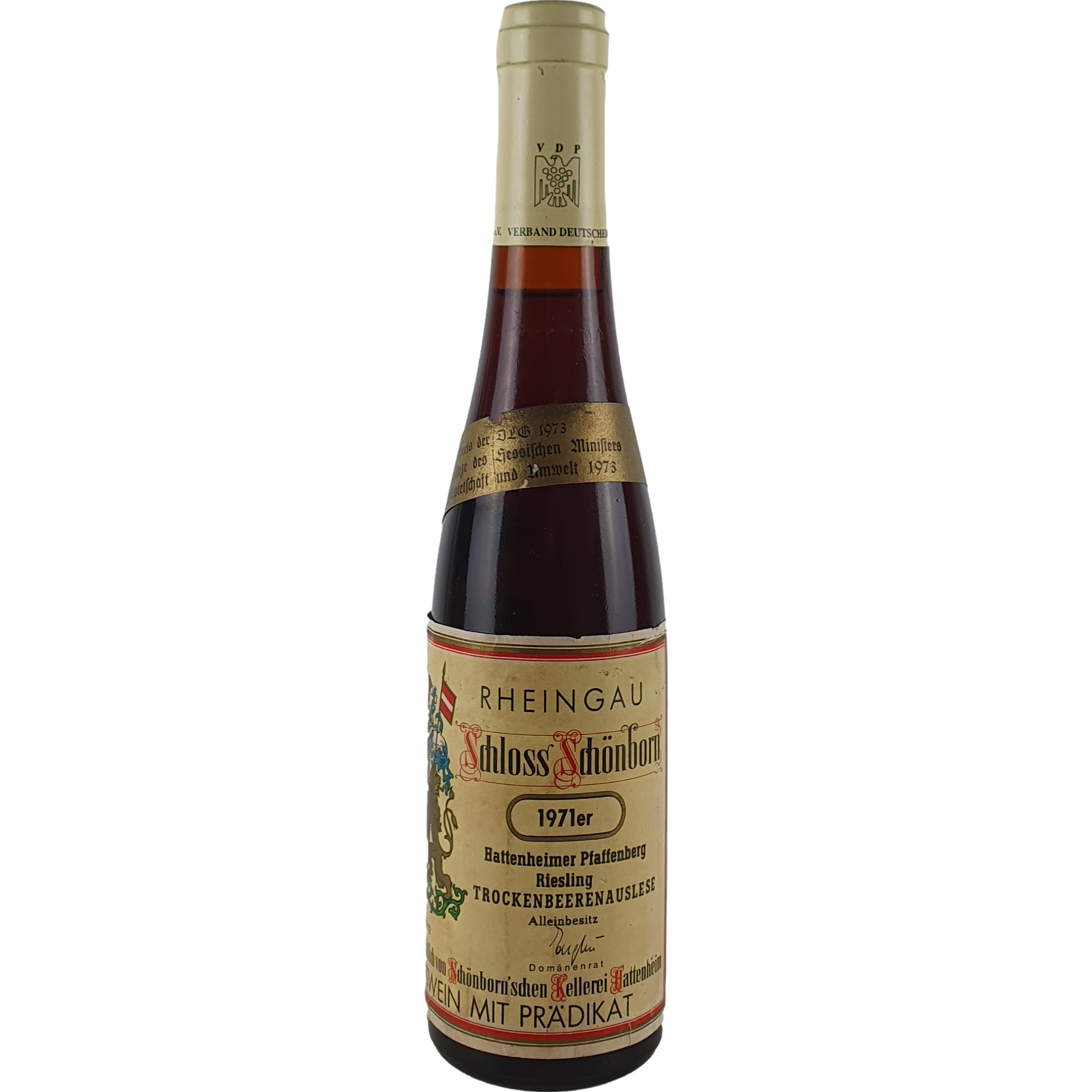 Schloss Schönborn - Hattenheimer Pfaffenberg Riesling Trockenbeerenauslese   1971 - 0,35 l AR000351