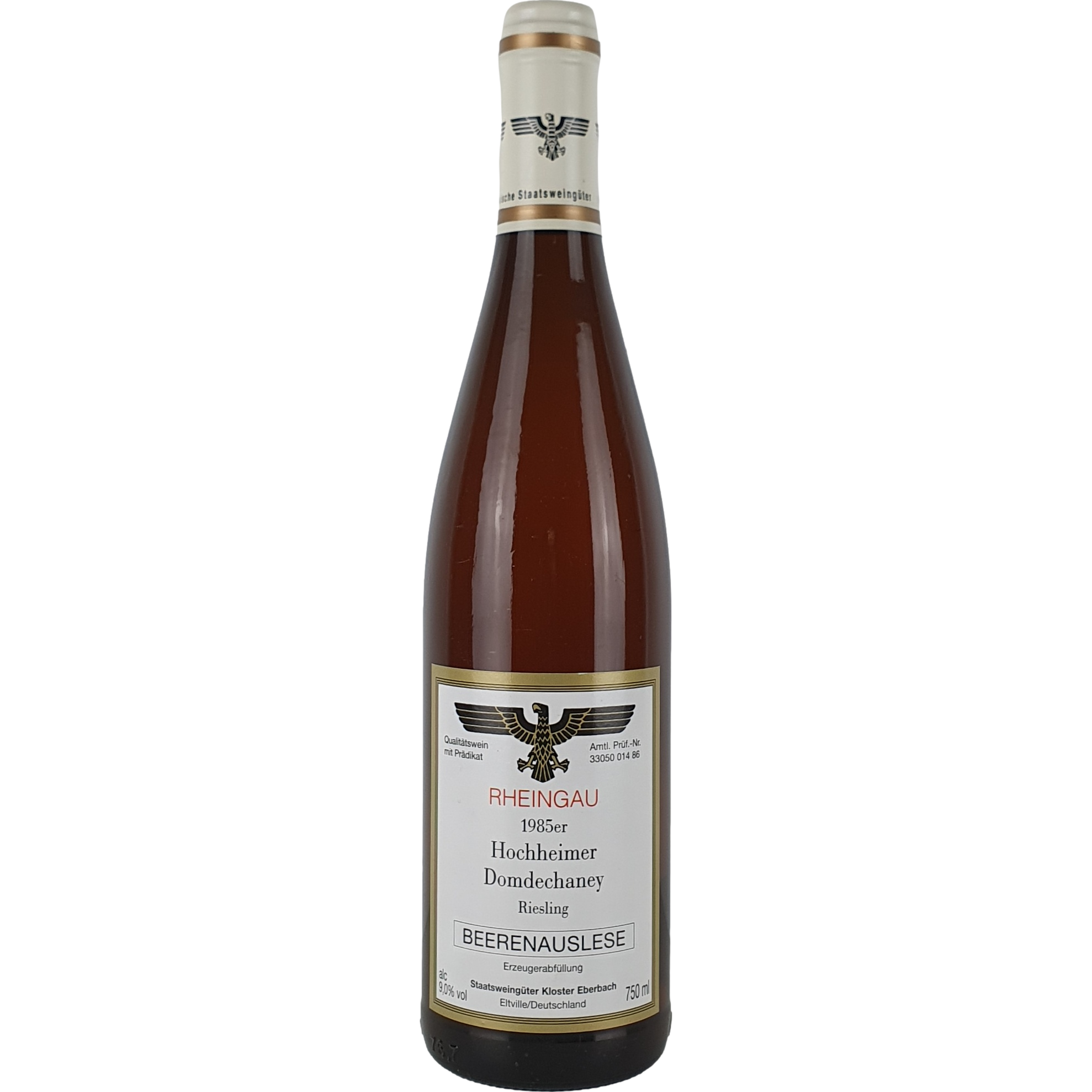 Staatsweingüter Eltville (Kloster Eberbach) - Hochheimer Domdechaney Riesling Beerenauslese   1985 - 0,75 l AR000472