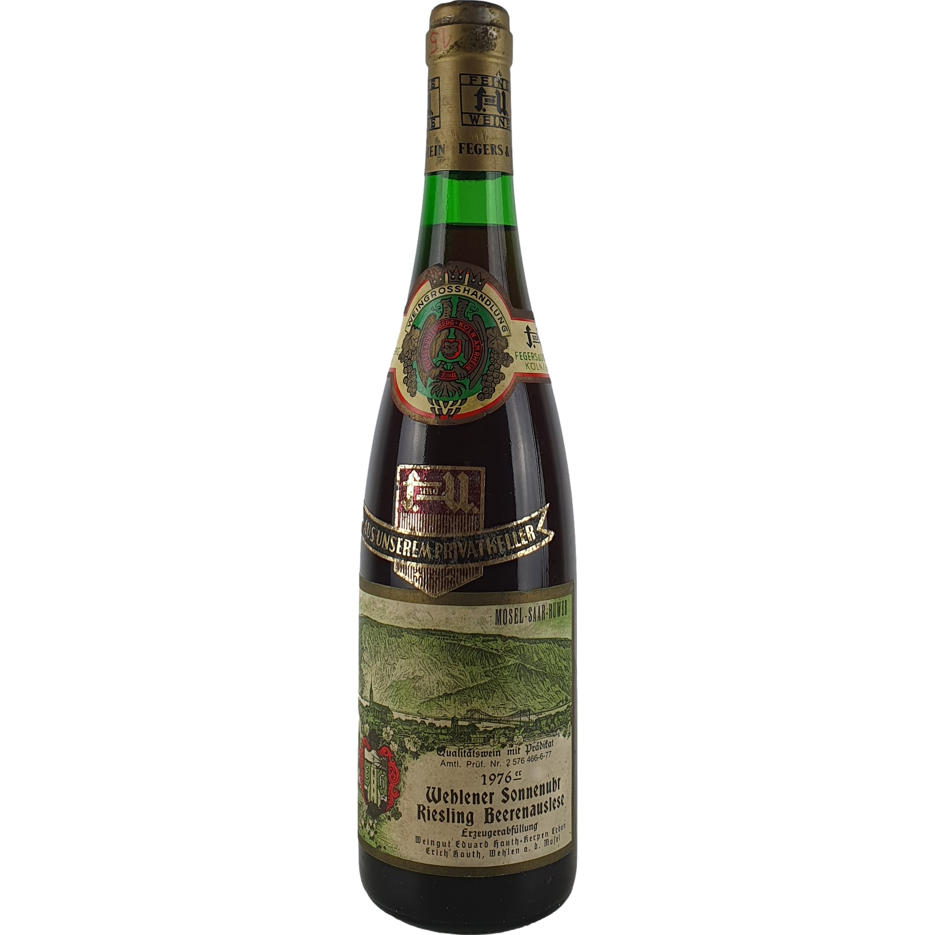 Eduard Hauth-Kerpen Erben - Wehlener Sonnenuhr Riesling Beerenauslese Goldkapsel  1976 - 0,7 l AR000401