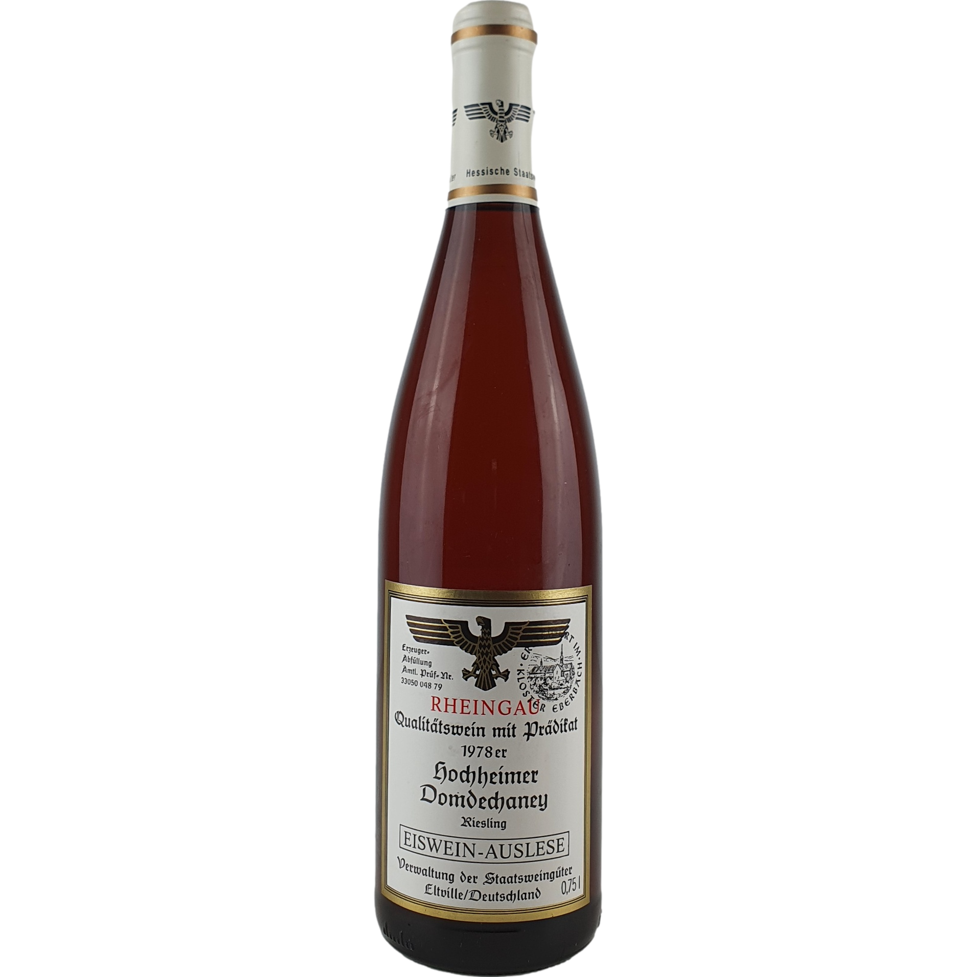 Staatsweingüter Eltville (Kloster Eberbach) - Hochheimer Domdechaney Riesling Eiswein-Auslese Versteigerung  1978 - 0,7 l AR000441