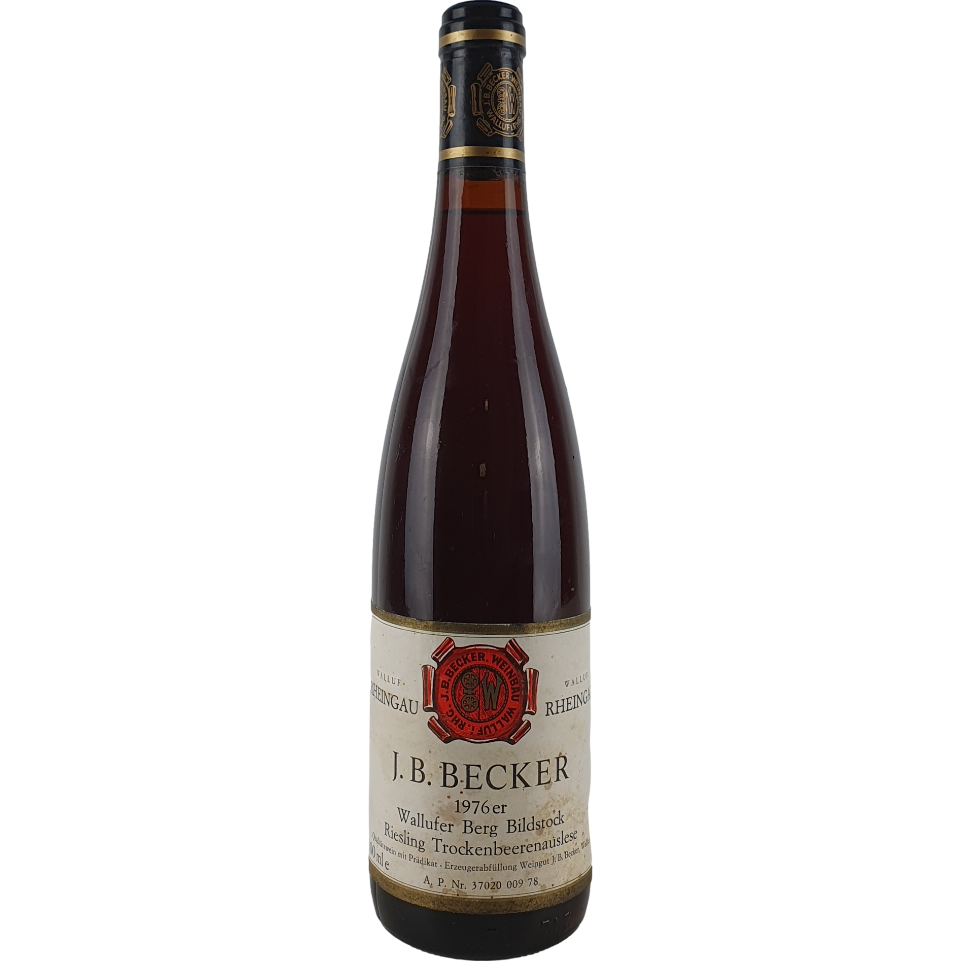 J. B. Becker - Wallufer Berg Bildstock Riesling Trockenbeerenauslese   1976 - 0,7 l AR000386