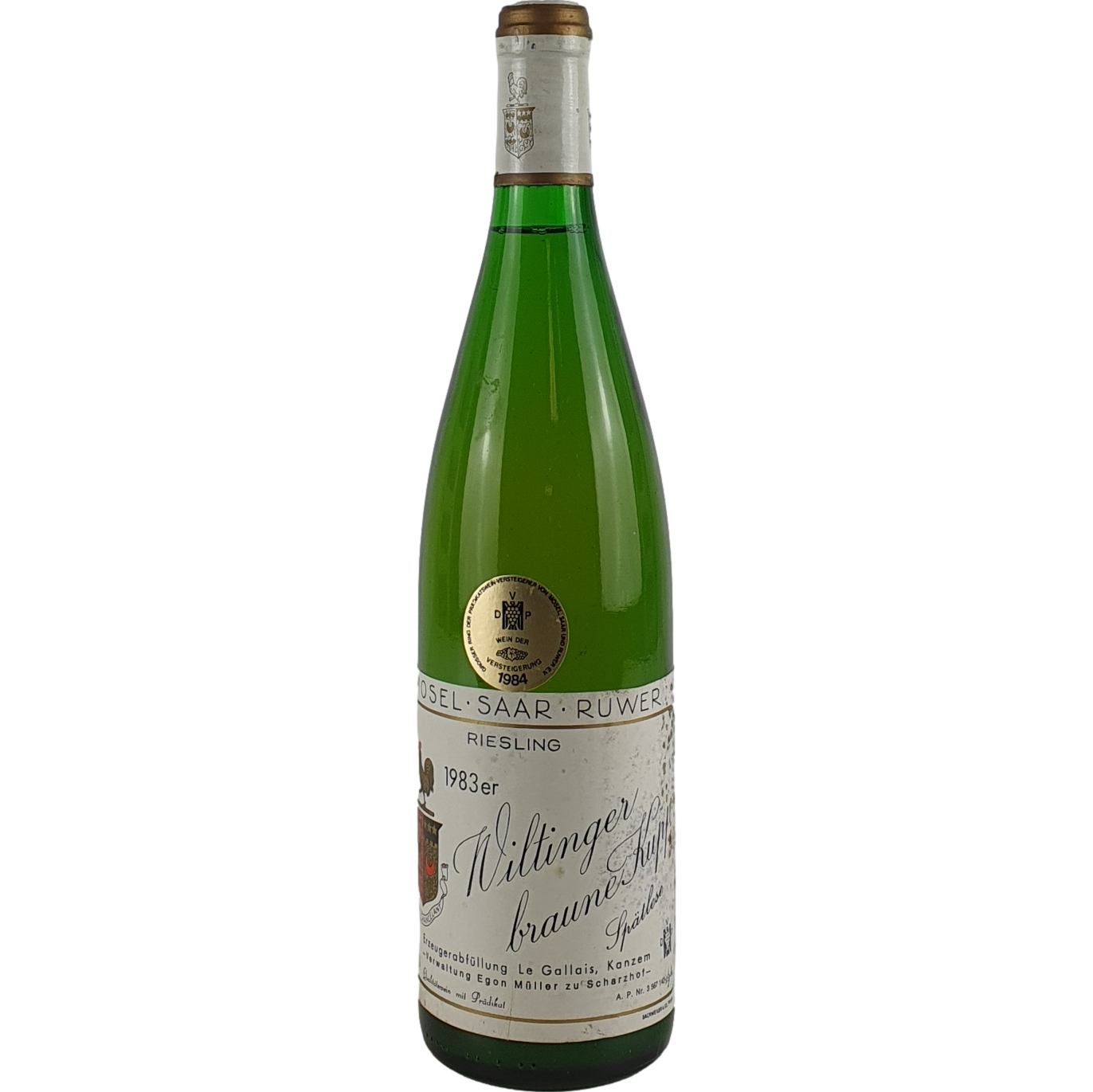 Le Gallais 'Egon Müller zu Scharzhof' - Wiltinger braune Kupp Riesling Spätlese Versteigerung   1983  - 0,75l AR001174