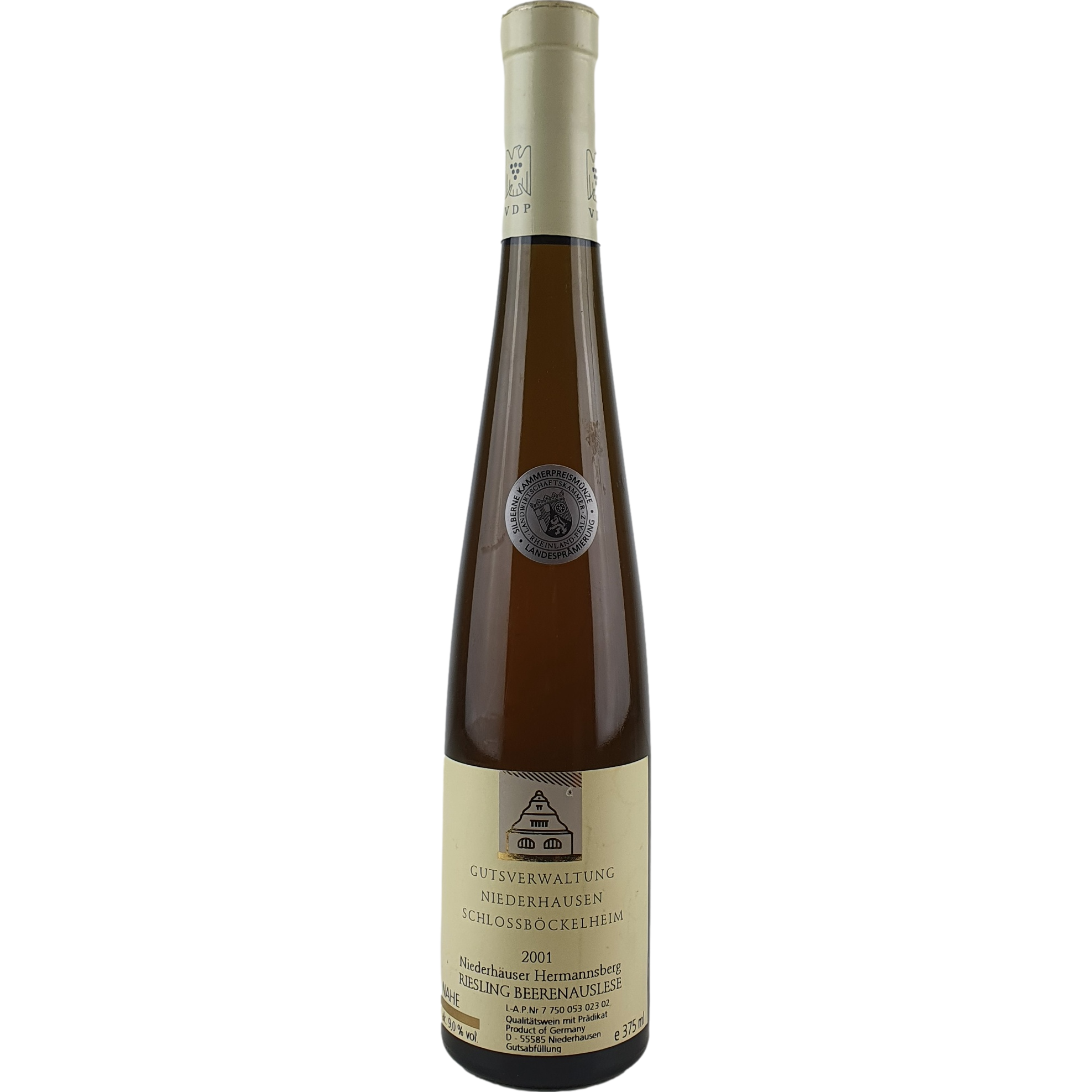 Gutsverwaltung Niederhausen Schlossböckelheim - Niederhäuser Hermannsberg Riesling Beerenauslese   2001 - 0,375 l AR000793