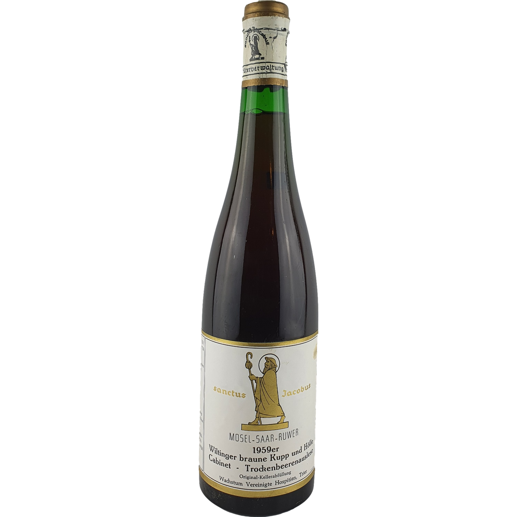 Vereinigte Hospitien (Sanctus Jacobus) - Wiltinger braune Kupp und Hölle Riesling Trockenbeerenauslese Cabinet  1959 - 0,7 l AR000243