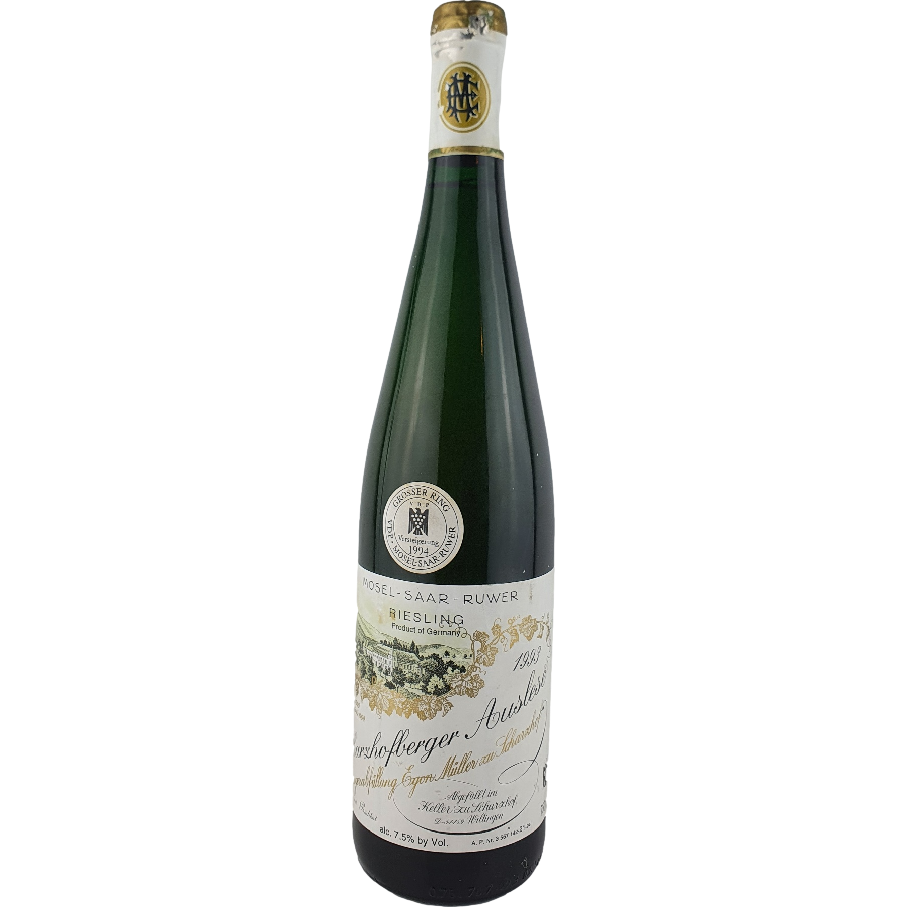 Egon Müller Scharzhof - Scharzhofberger Riesling Auslese Versteigerung 1993 - 0,75 l AR000512