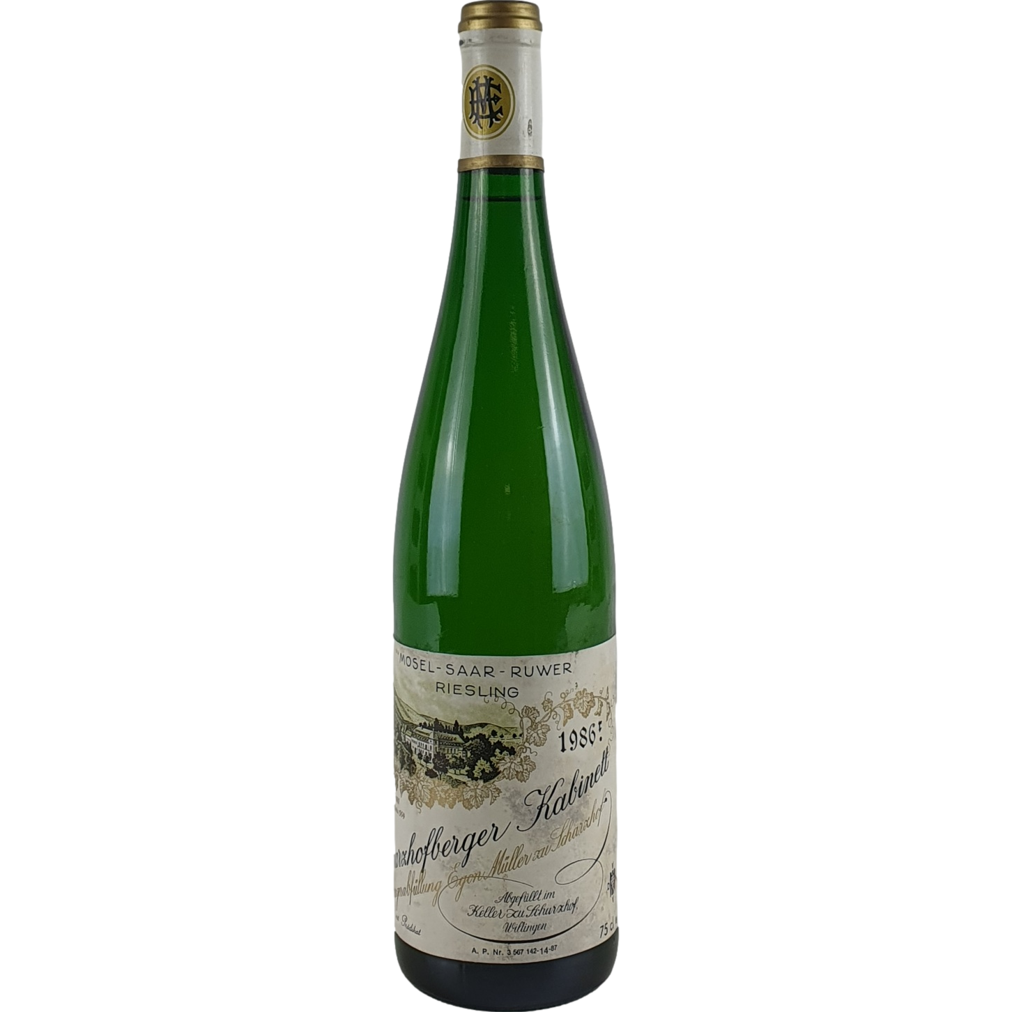 Egon Müller Scharzhof - Scharzhofberger Riesling Kabinett    1986  - 0,75l AR001170