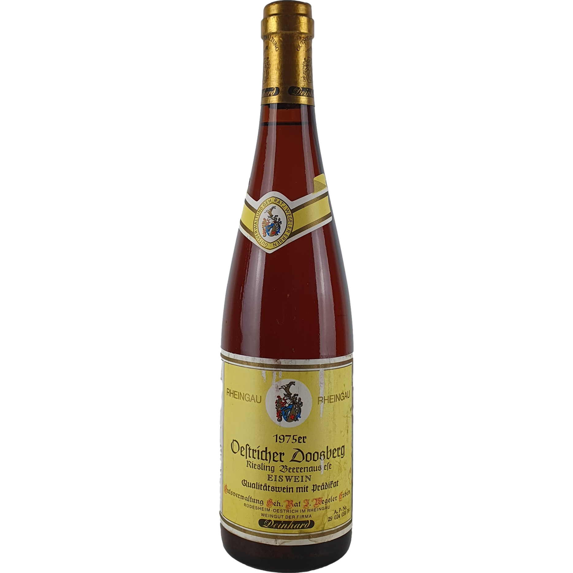 Wegeler (Deinhard) - Oestricher Doosberg Riesling Eiswein-Beerenauslese   1975 - 0,7 l AR000385