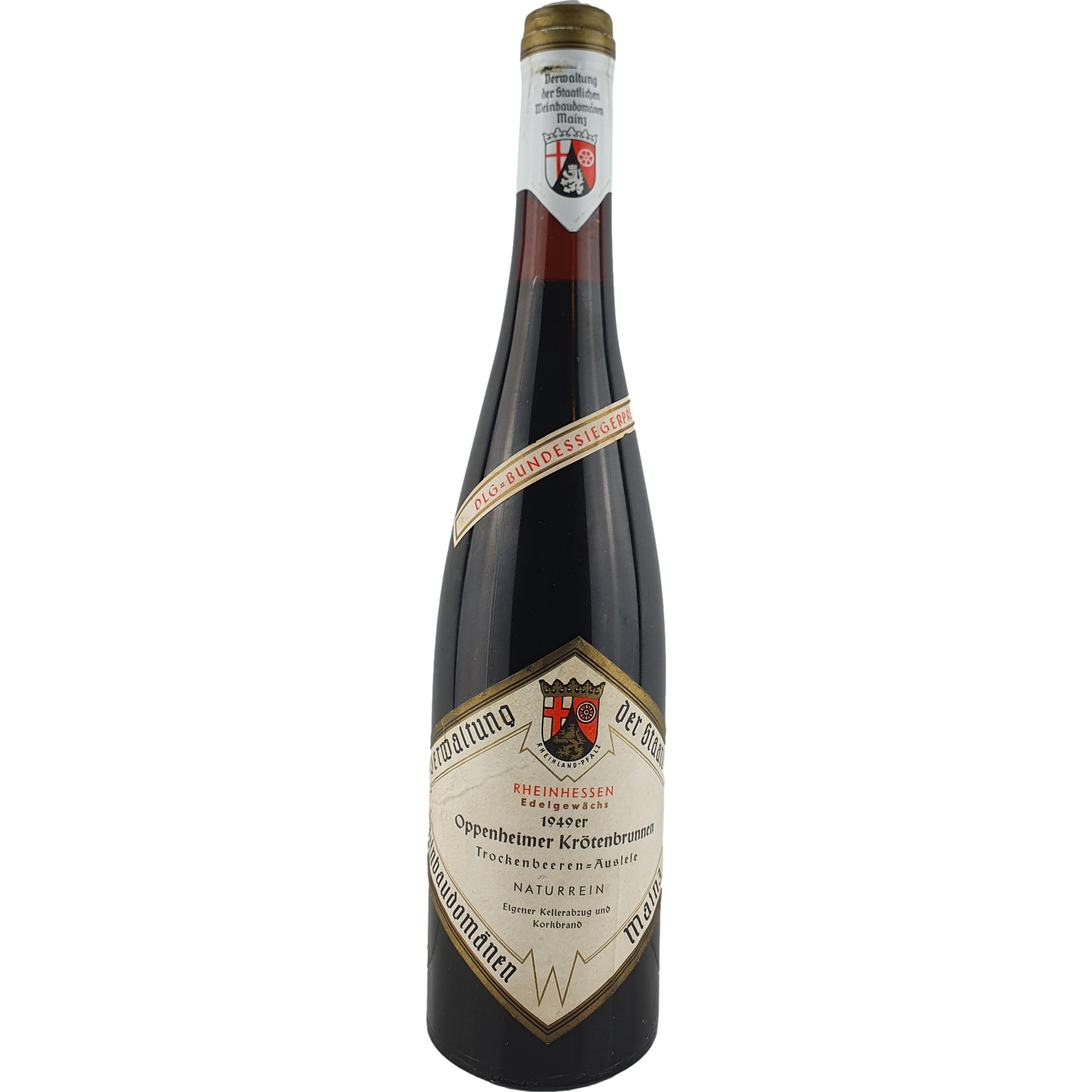 Staatl. Weinbaudomänen Mainz - Oppenheimer Krötenbrunnen Riesling Trockenbeerenauslese   1949 - 0,7 l AR000154