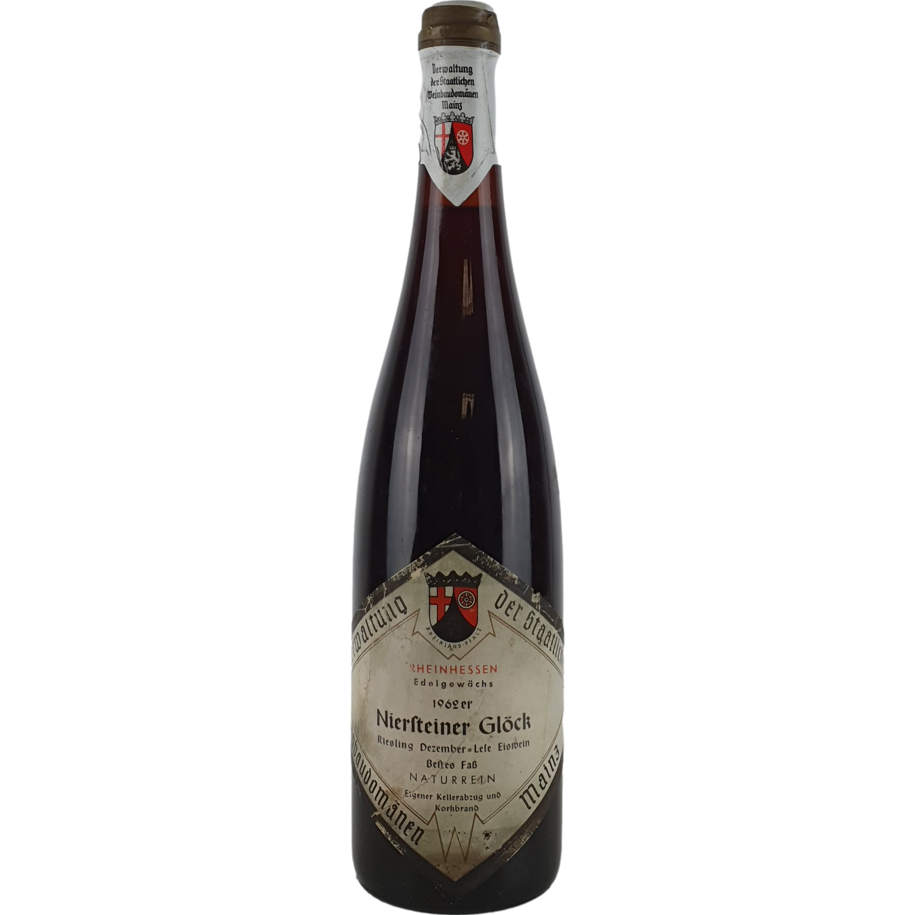 Staatl. Weinbaudomänen Mainz - Niersteiner Glöck Riesling Eiswein bestes Fass  1962 - 0,7 l AR000257