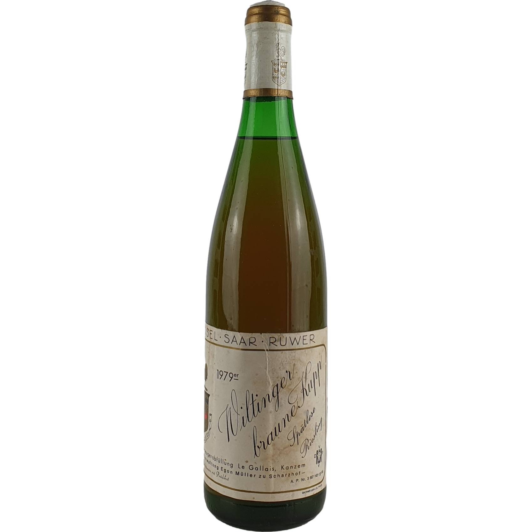 Le Gallais 'Egon Müller zu Scharzhof' Wiltinger braune Kupp Riesling Spätlese    1979  - 0,7l GW000922