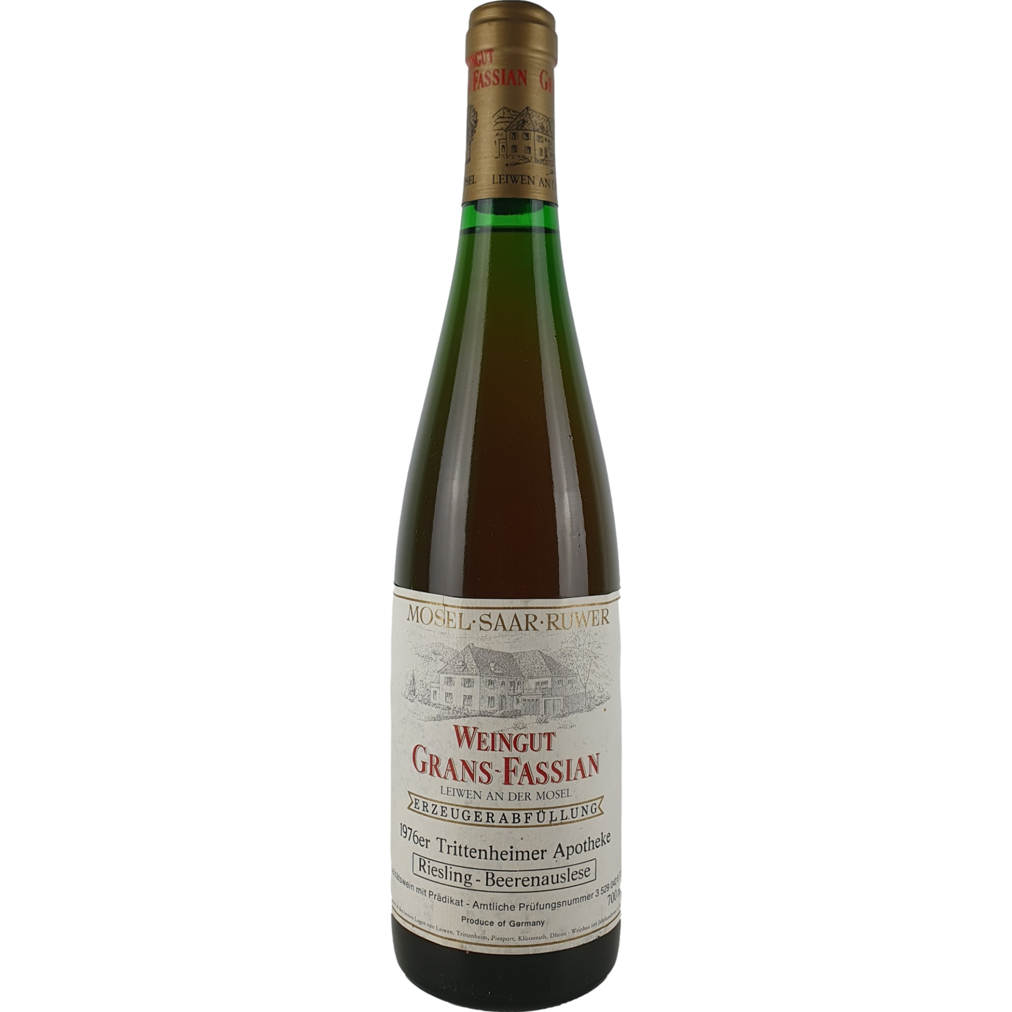 Grans-Fassian - Trittenheimer Apotheke Riesling Beerenauslese Goldkapsel  1976 - 0,7 l AR000398