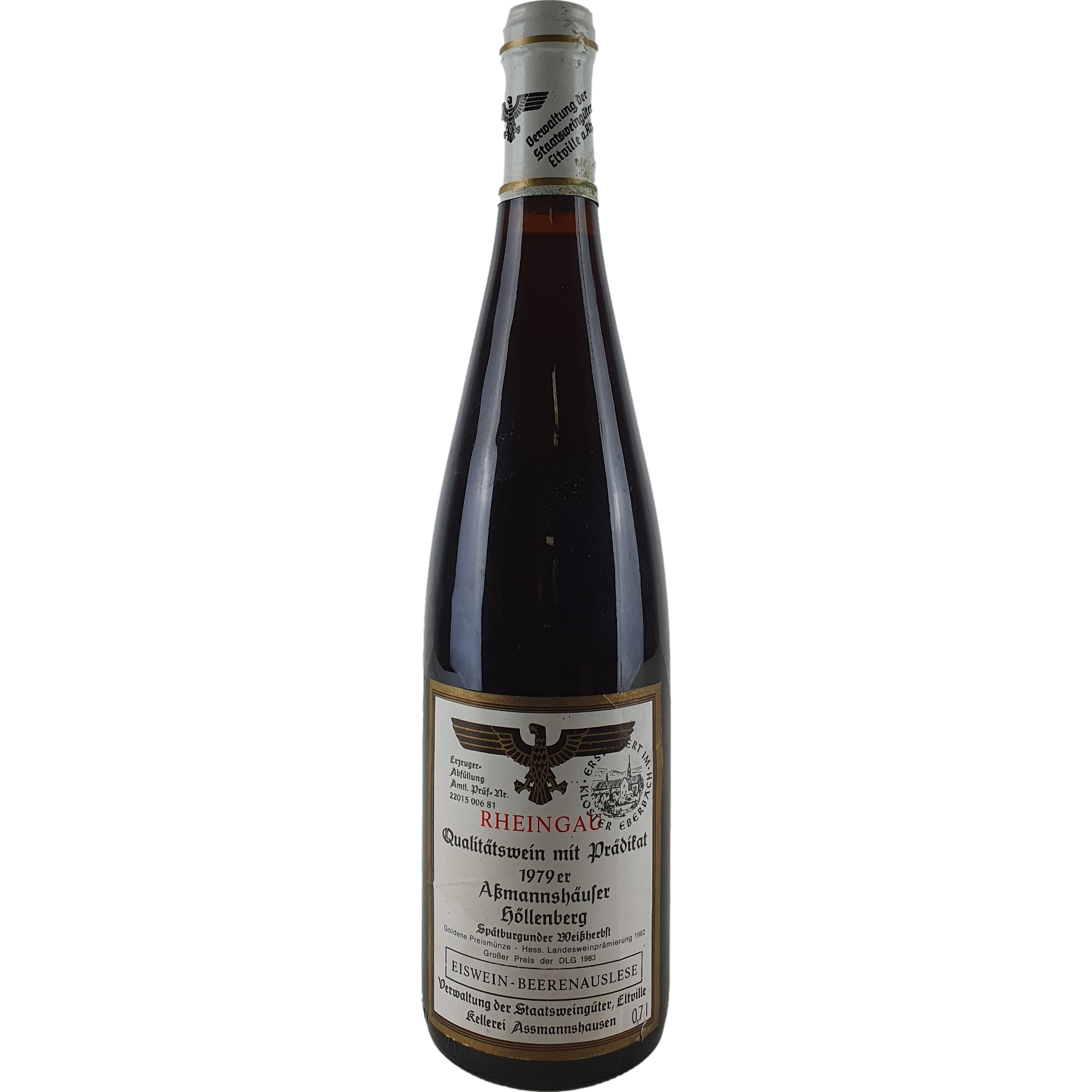 Staatsweingüter Eltville (Kloster Eberbach) - Assmannshäuser Höllenberg Spätburgunder Weißherbst Eiswein-Beerenauslese Versteigerung  1979 - 0,7 l AR000447