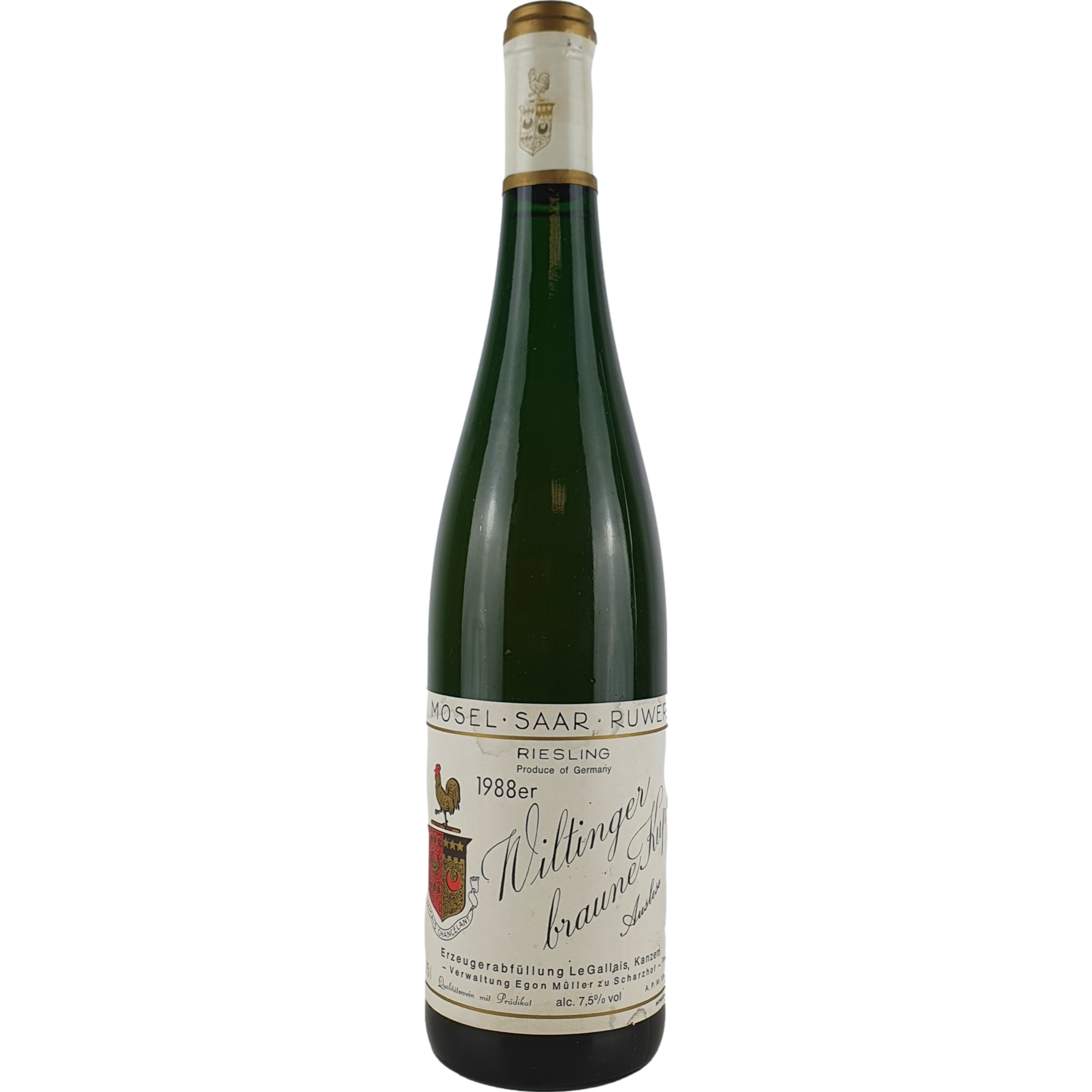 Le Gallais 'Egon Müller zu Scharzhof' - Wiltinger braune Kupp Riesling Auslese 1988 - 0,75 l AR000827
