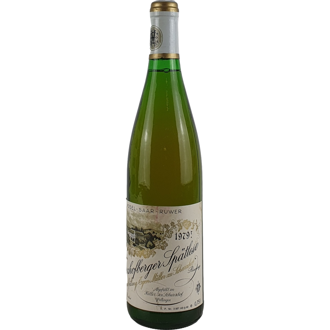 Egon Müller Scharzhof - Scharzhofberger Riesling Spätlese    1979  - 0,75l AR001168
