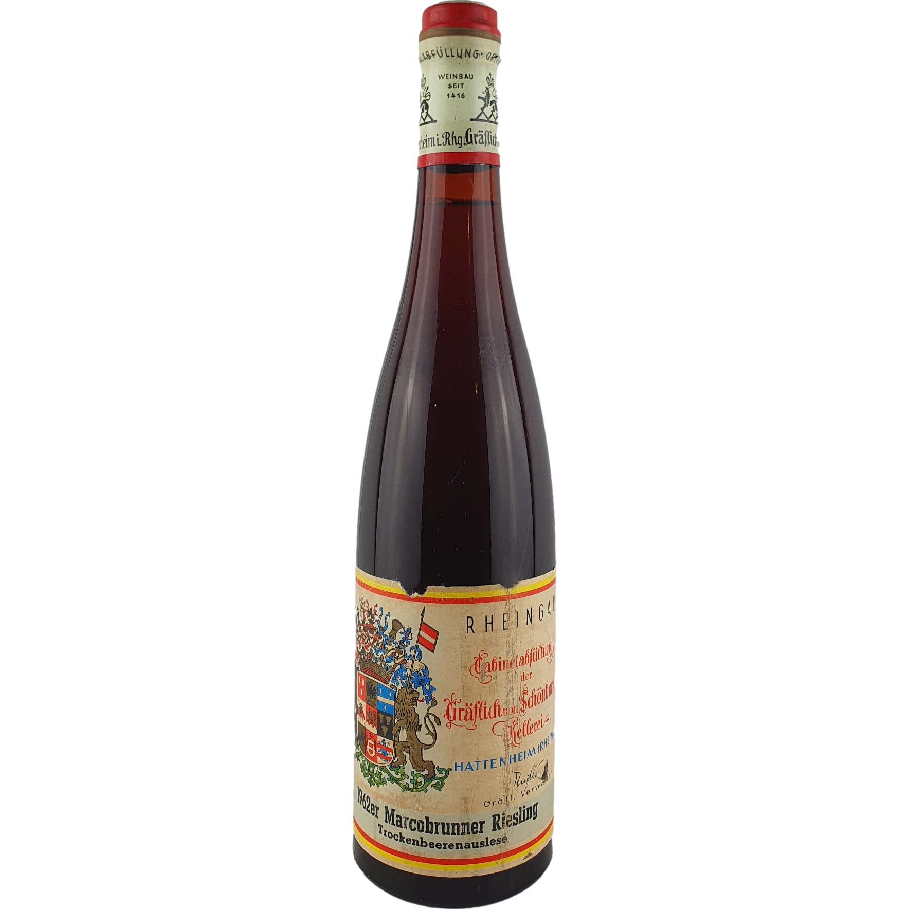 Schloss Schönborn - Marcobrunner Riesling Trockenbeerenauslese   1962 - 0,7 l AR000256