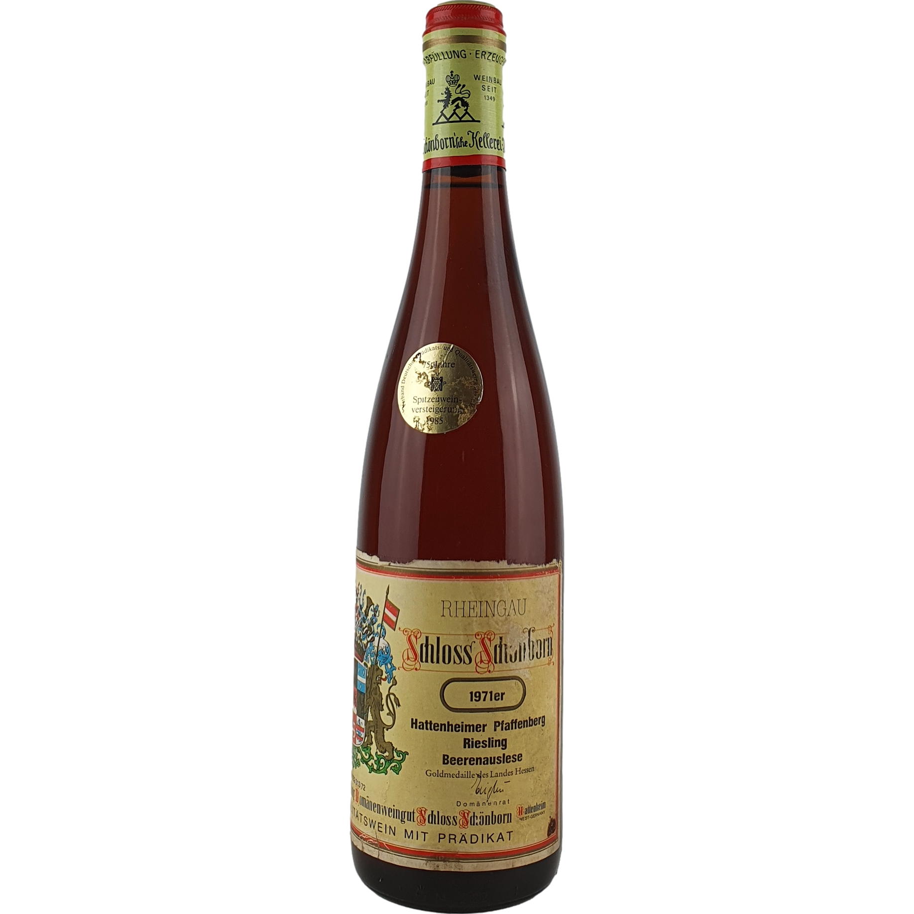 Schloss Schönborn - Hattenheimer Pfaffenberg Riesling Beerenauslese Versteigerung  1971 - 0,7 l AR000790