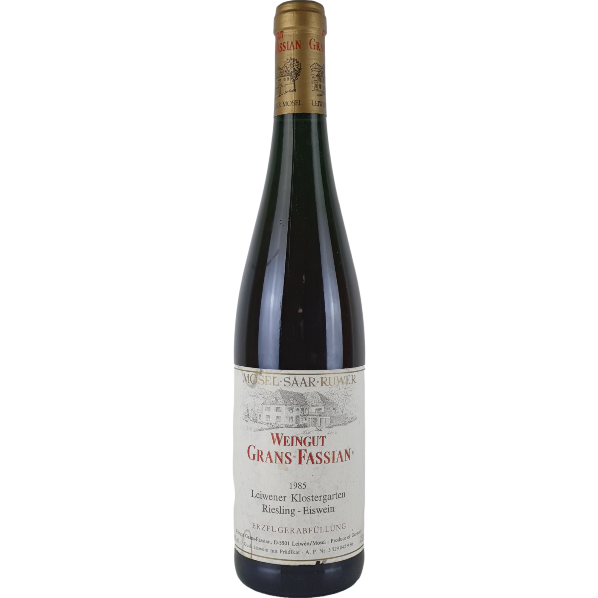 Grans-Fassian - Leiwener Klostergarten Riesling Eiswein Goldkapsel  1985 - 0,75 l AR000467