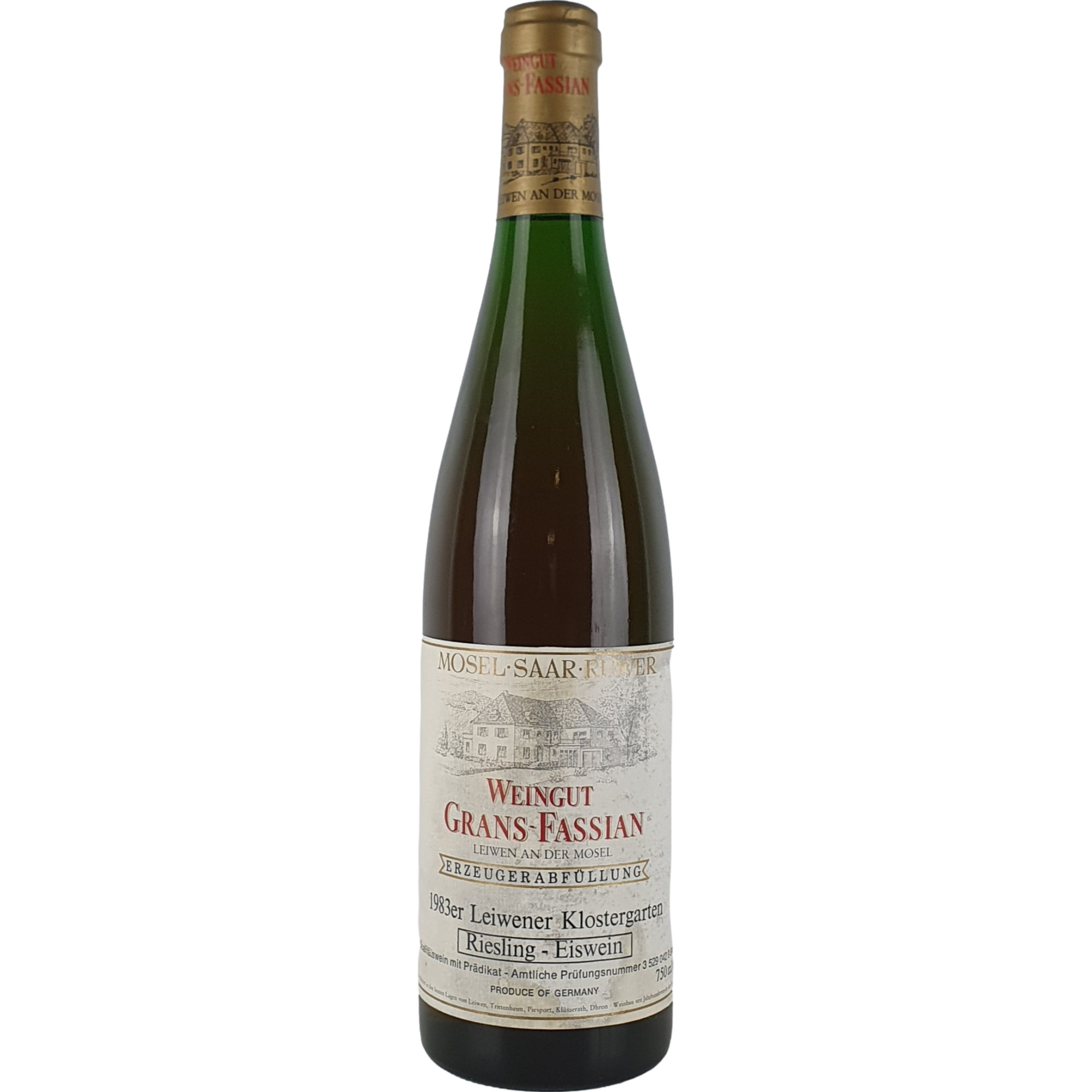 Grans-Fassian - Leiwener Klostergarten Riesling Eiswein Goldkapsel  1983 - 0,75 l AR000458