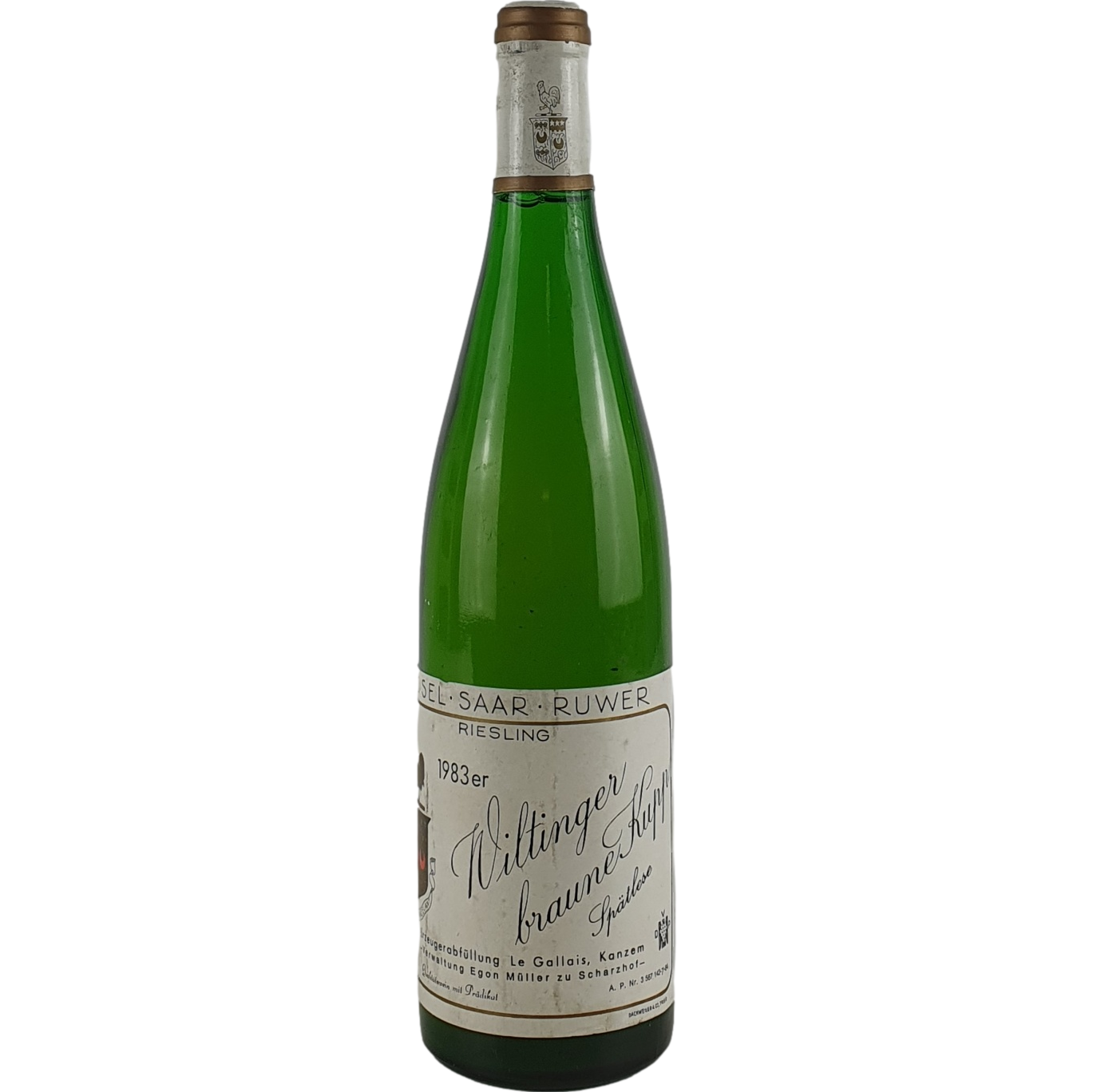 Le Gallais 'Egon Müller zu Scharzhof' - Wiltinger braune Kupp Riesling Spätlese    1983  - 0,75l AR001184