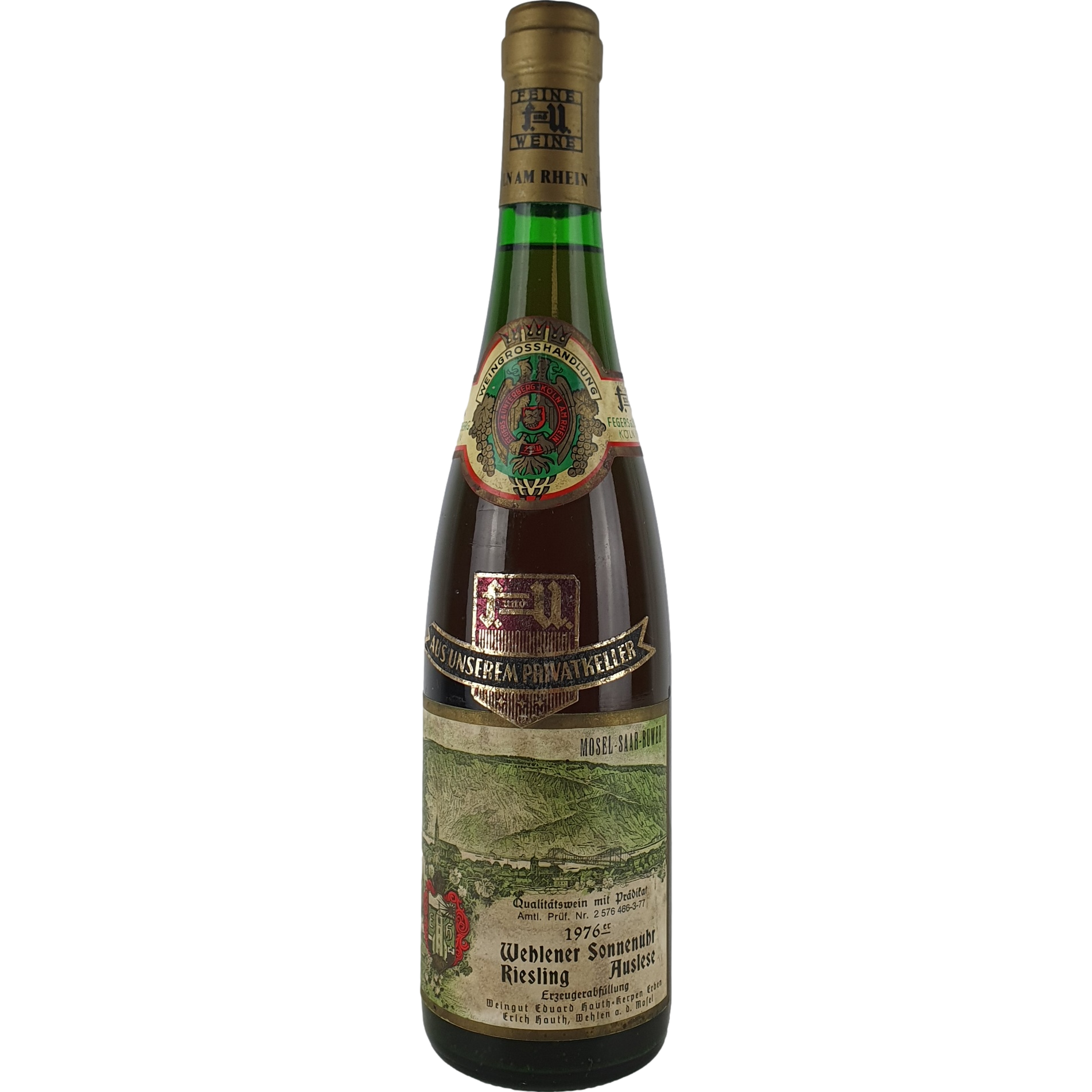 Eduard Hauth-Kerpen Erben - Wehlener Sonnenuhr Riesling Auslese Goldkapsel  1976 - 0,7 l AR000400
