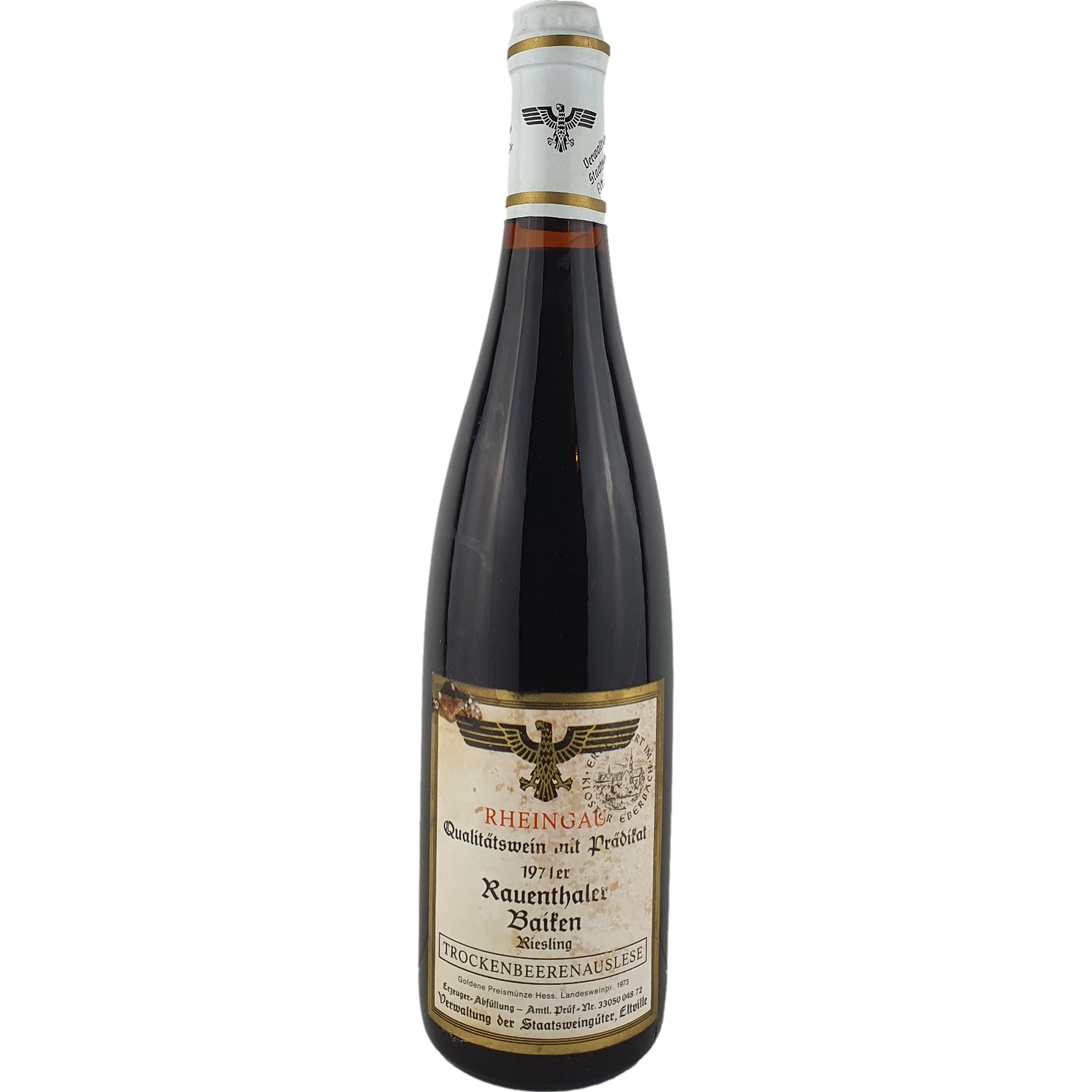 Staatsweingüter Eltville (Kloster Eberbach) - Rauenthaler Baiken Riesling Trockenbeerenauslese Versteigerung  1971 - 0,7 l AR000355