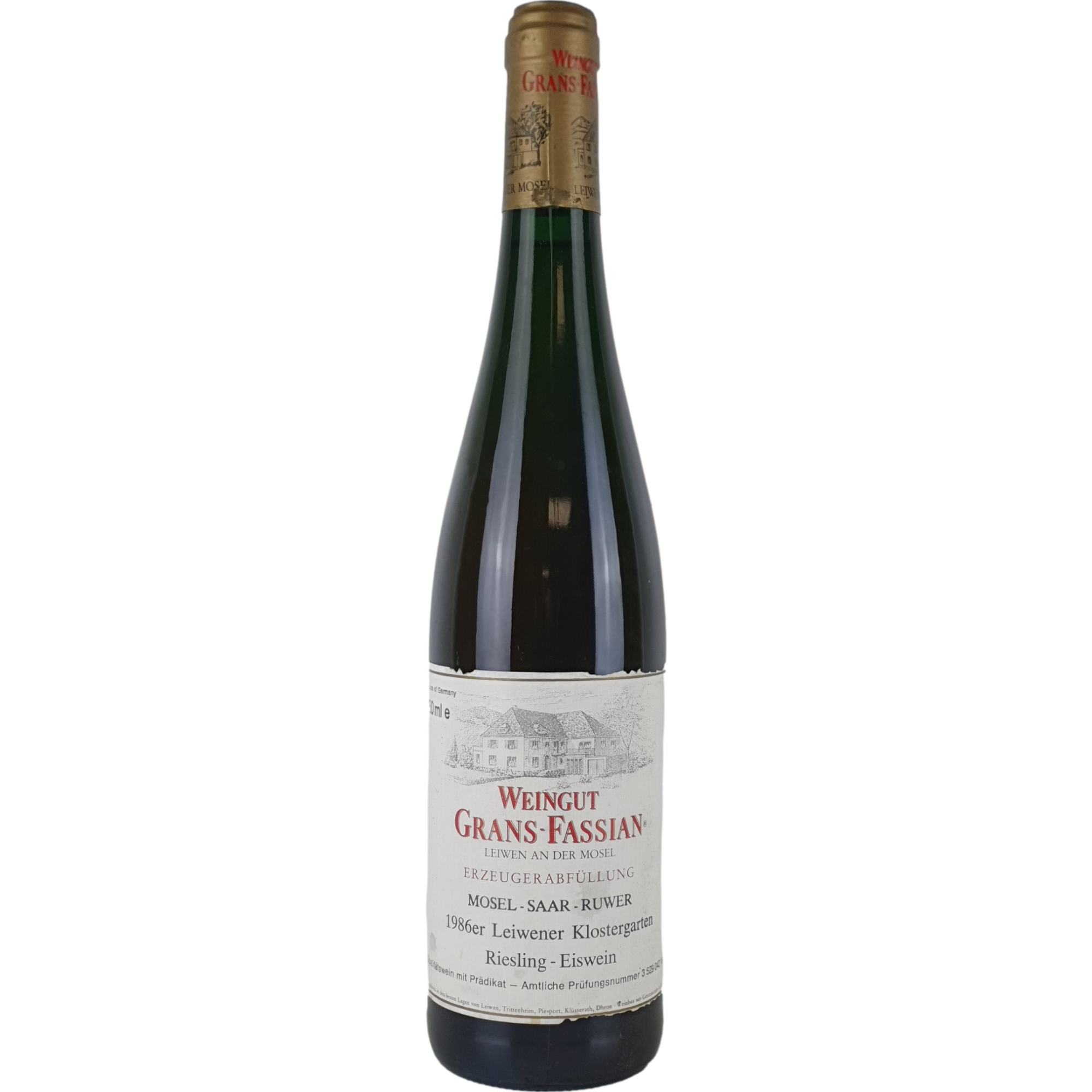 Grans-Fassian - Leiwener Klostergarten Riesling Eiswein Goldkapsel  1986 - 0,75 l AR000474