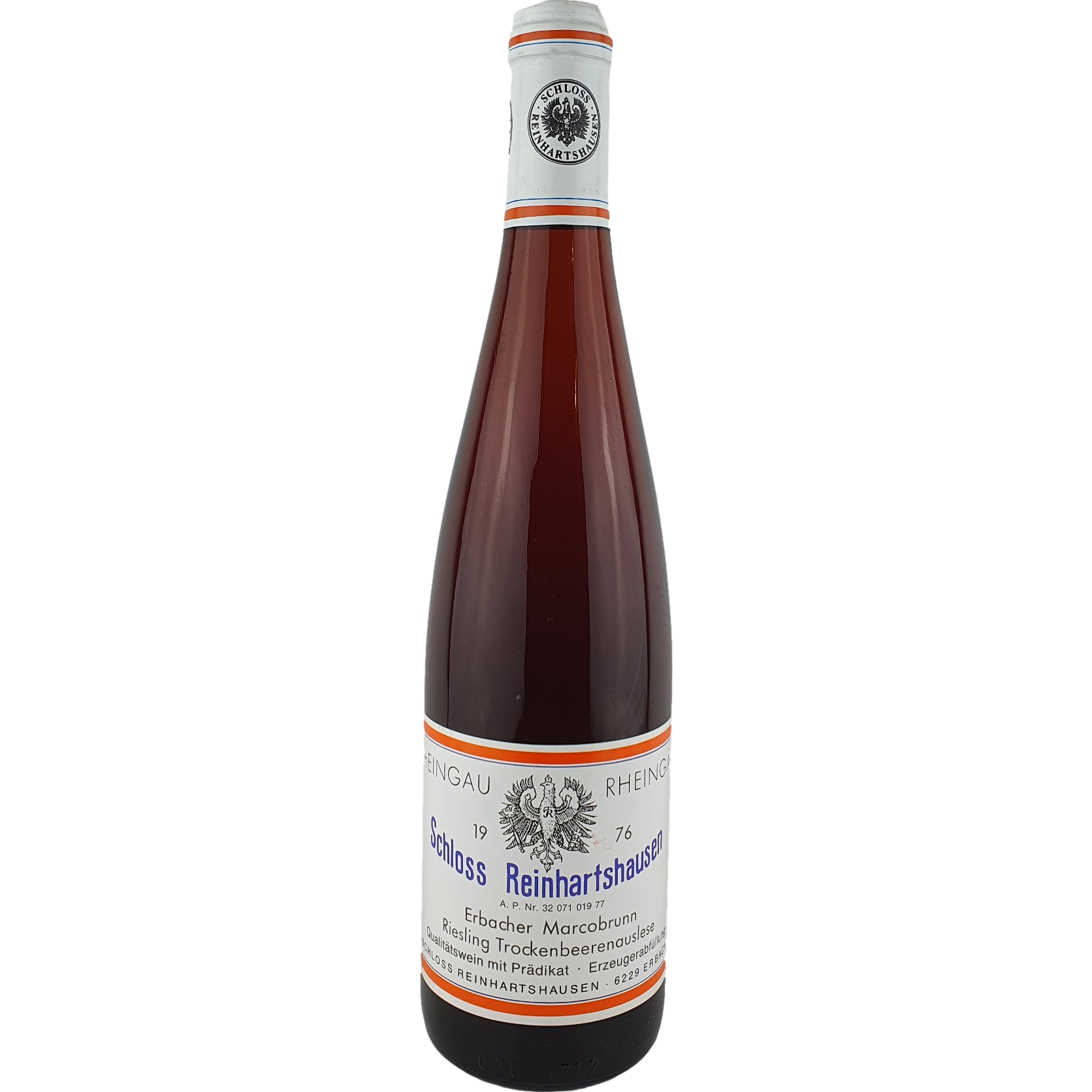 Schloss Reinhartshausen - Erbacher Marcobrunn Riesling Trockenbeerenauslese    1976 'ex Chateau 2018' - 0,7 l AR000416