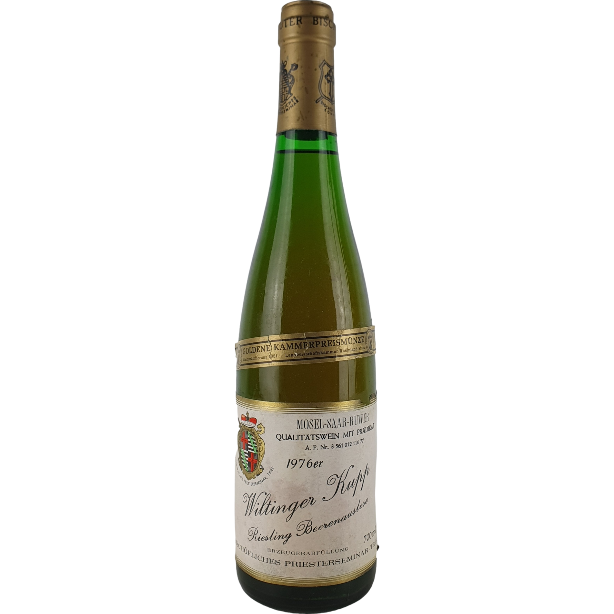 Bischöfliches Priesterseminar - Wiltinger Kupp Riesling Beerenauslese Goldkapsel  1976 - 0,7 l AR000388