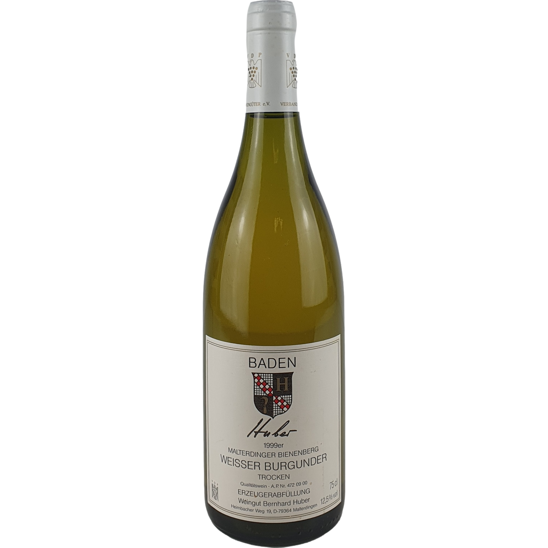 Bernhard Huber - Malterdinger Bienenberg Weisser Burgunder GG - Großes Gewächs   1999  - 0,75l AR001037