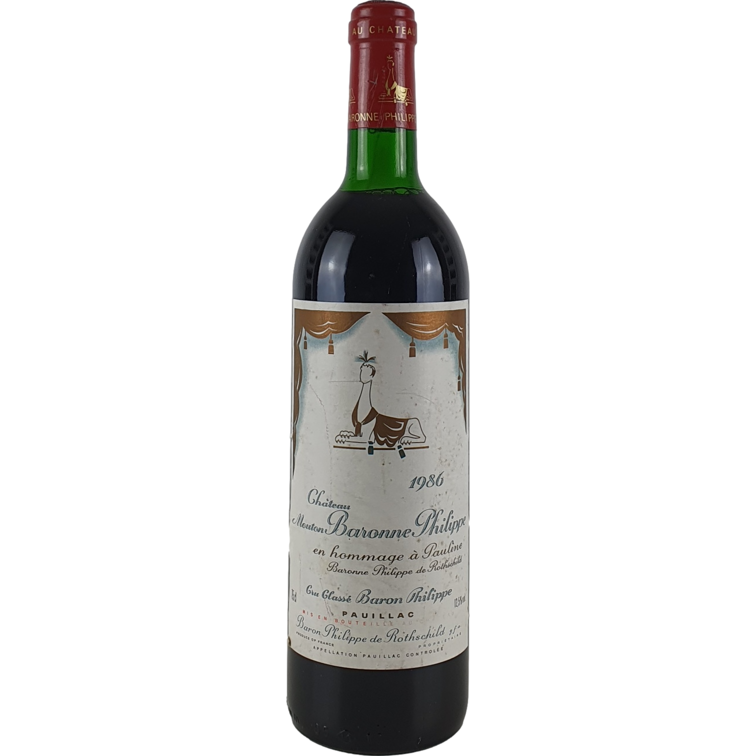 Chateau Mouton Baronne Philippe  Hommage a Pauline      1986  - 0,75l GW001121