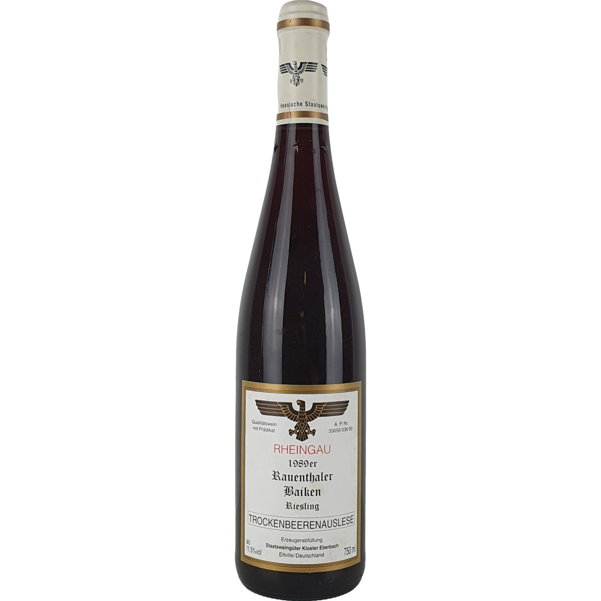 Staatsweingüter Kloster Eberbach - Rauenthaler Baiken Riesling Trockenbeerenauslese   1989 - 0,75 l AR000494