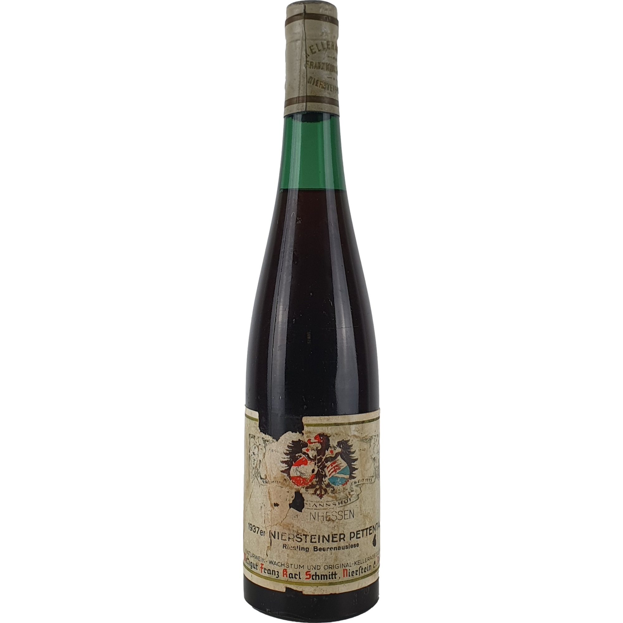 Franz Karl Schmitt Hermannshof - Niersteiner Pettental Riesling Beerenauslese   1937 - 0,7 l AR000092