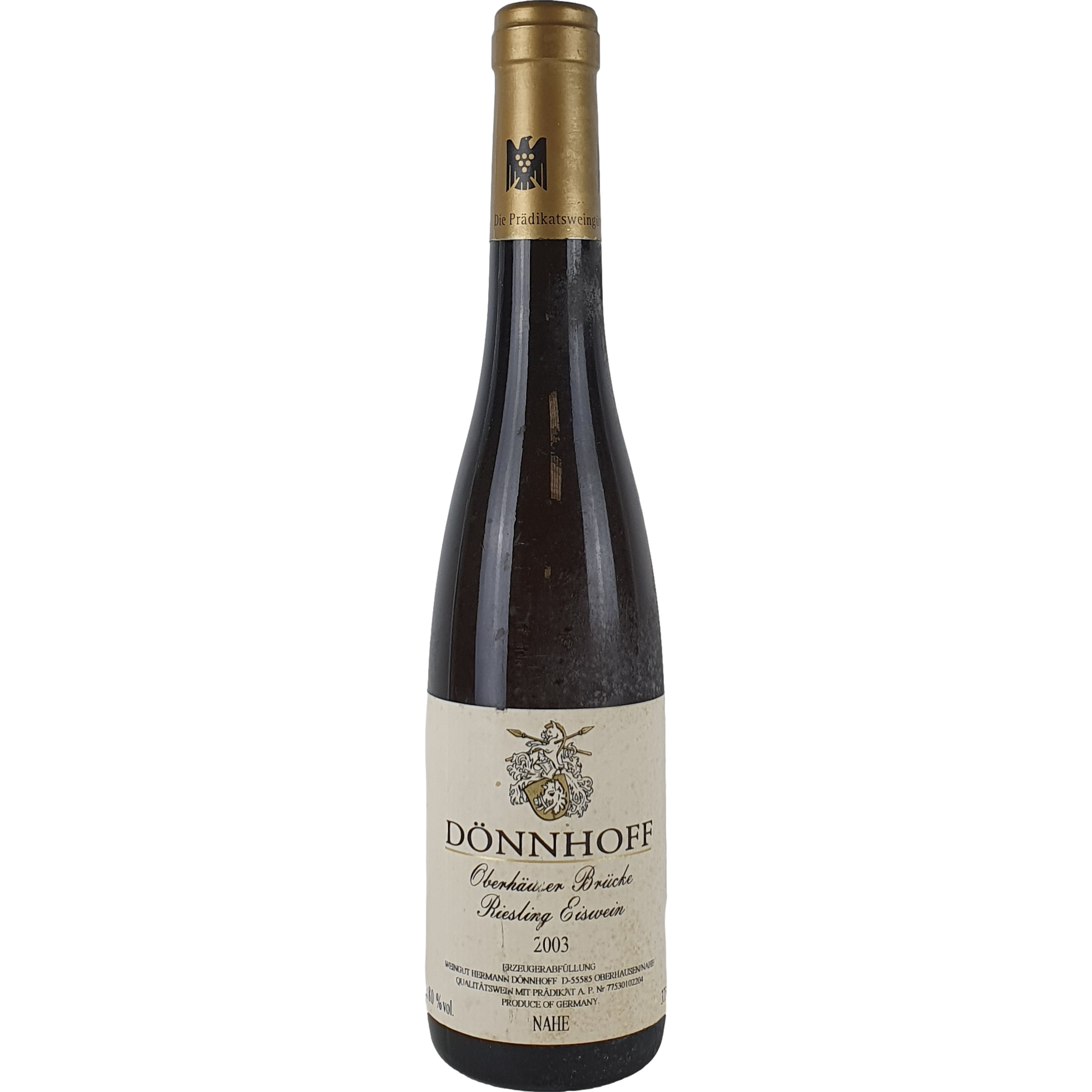 Hermann Dönnhoff - Oberhäuser Brücke Riesling Eiswein Goldkapsel 2003 - 0,375 l AR000553