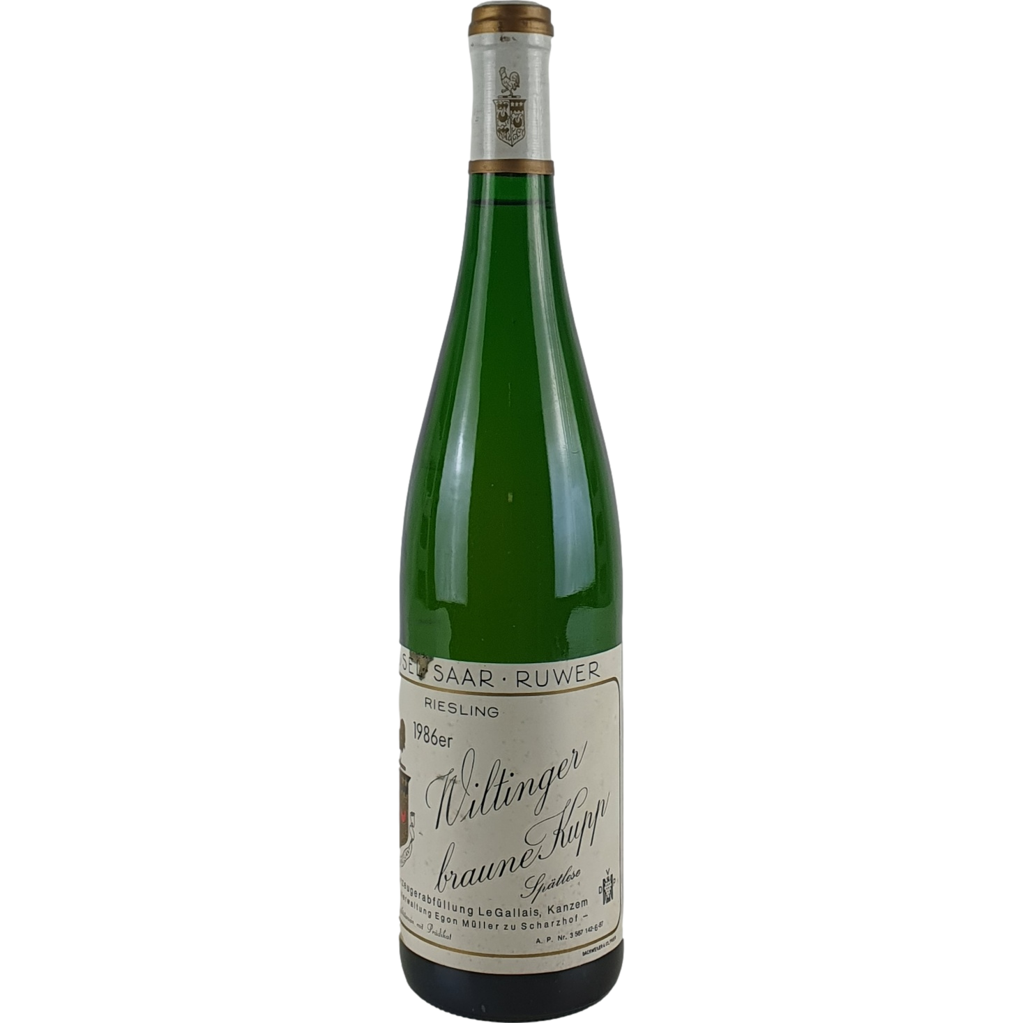 Le Gallais 'Egon Müller zu Scharzhof' - Wiltinger braune Kupp Riesling Spätlese    1986  - 0,75l AR001186