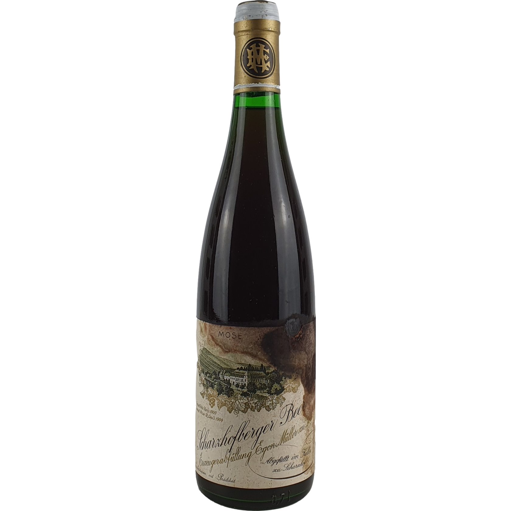 Egon Müller Scharzhof Scharzhofberger Riesling Beerenauslese Goldkapsel (damaged label) 1971 - 0,7l GW000920
