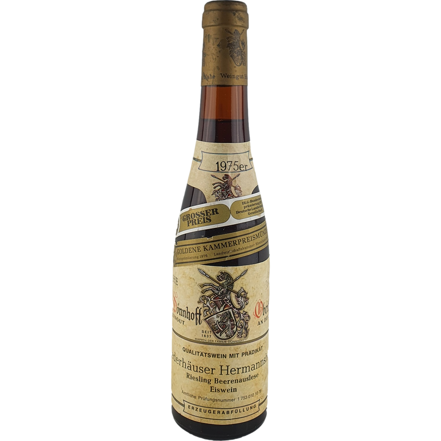 Hermann Dönnhoff - Niederhäuser Hermannshöhle Riesling Eiswein-Beerenauslese 1975 - 0,35 l AR000374