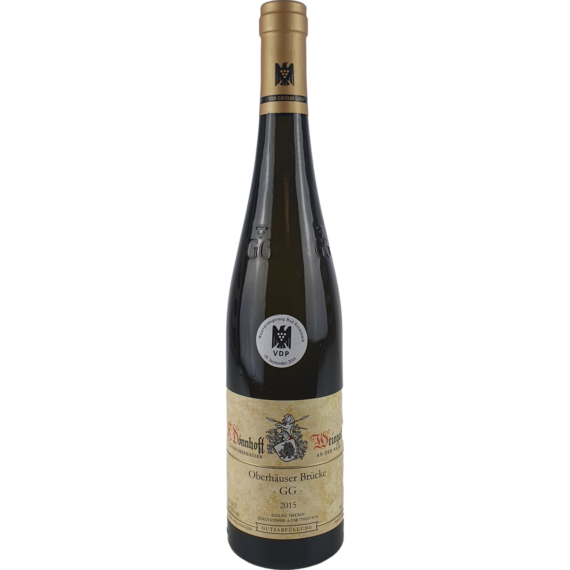 Hermann Dönnhoff - Oberhäuser Brücke Riesling GG - Großes Gewächs Goldkapsel Versteigerung  2015  - 0,75l AR001072