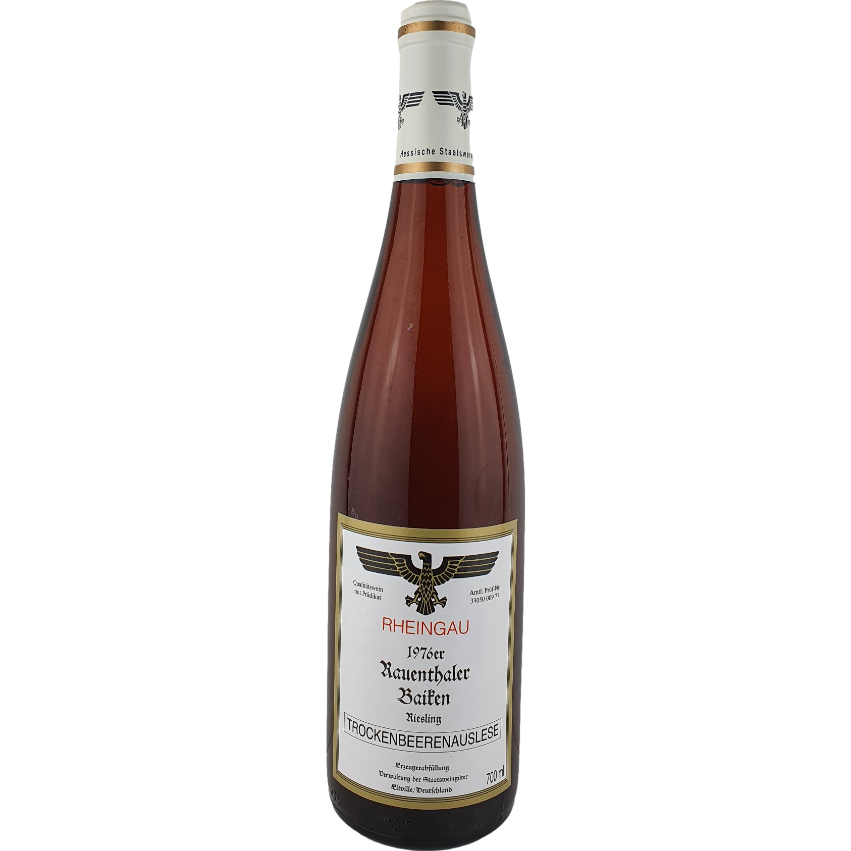 Staatsweingüter Eltville (Kloster Eberbach) - Rauenthaler Baiken Riesling Trockenbeerenauslese   1976 - 0,7 l