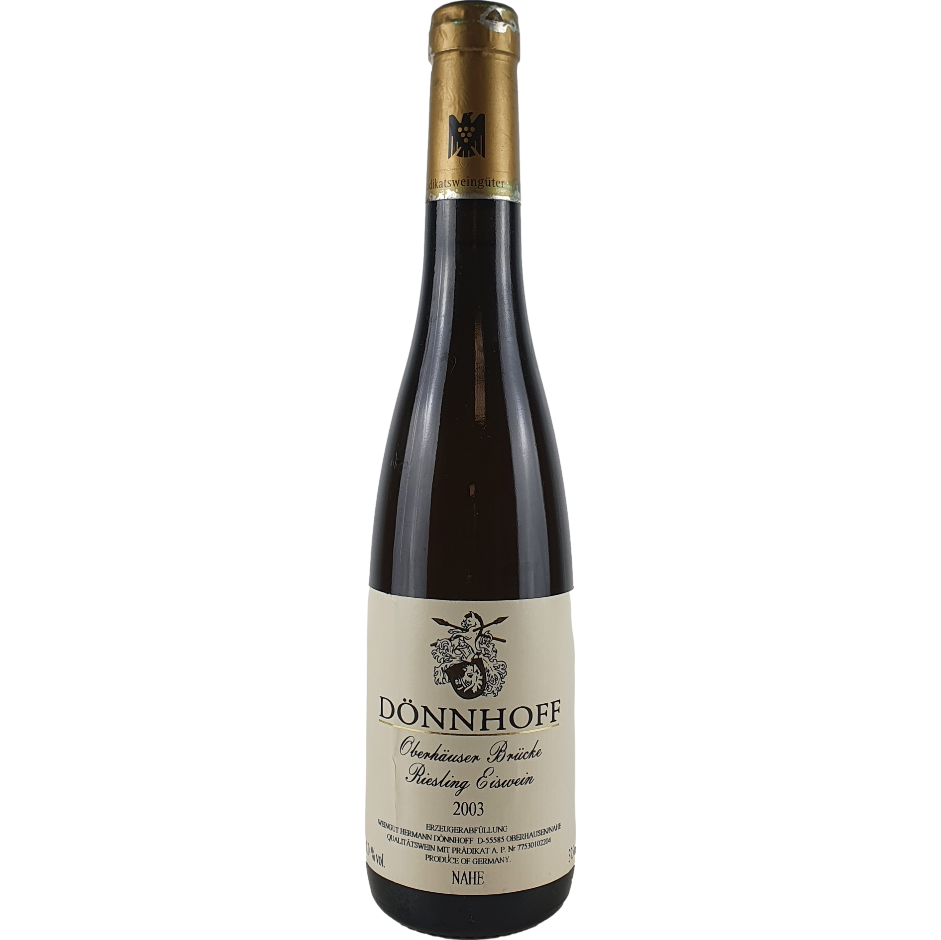 Hermann Dönnhoff - Oberhäuser Brücke Riesling Eiswein Goldkapsel 2003 - 0,375l AR001007