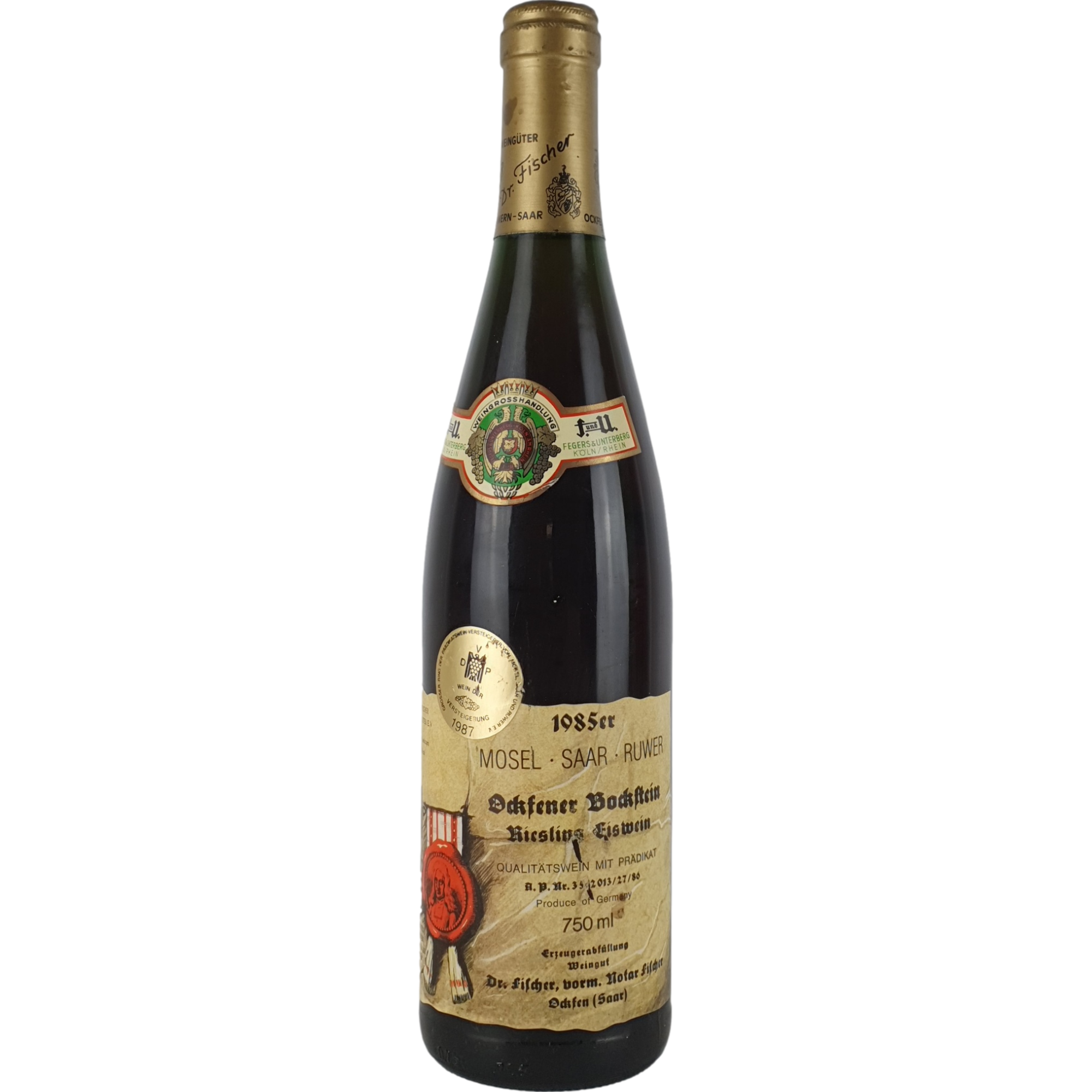 Dr. Fischer (VDP) - Ockfener Bockstein Riesling Eiswein Goldkapsel Versteigerung 1985 - 0,75 l AR000466