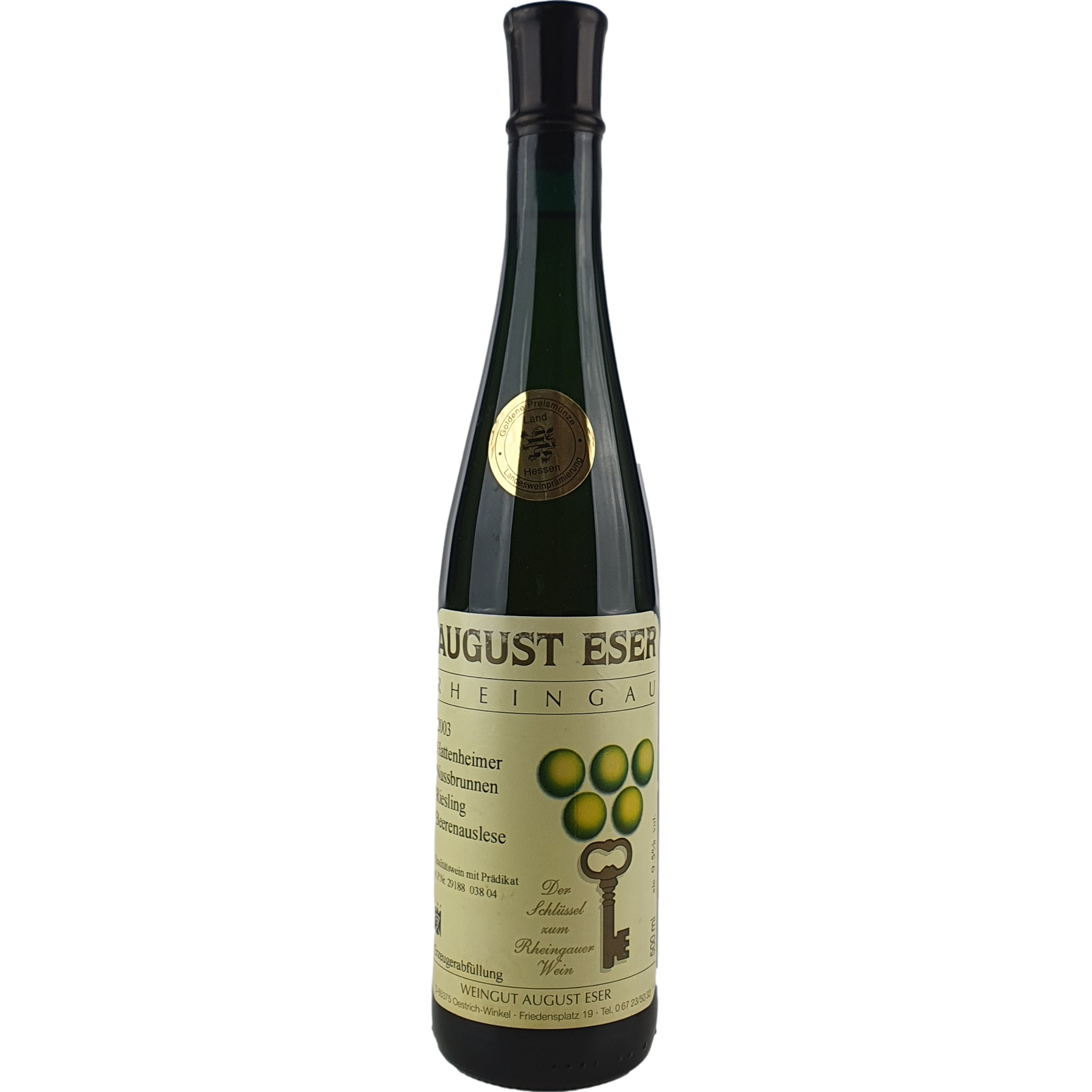 August Eser - Hattenheimer Nussbrunnen Riesling Beerenauslese Versteigerung  2003 - 0,5 l AR000794