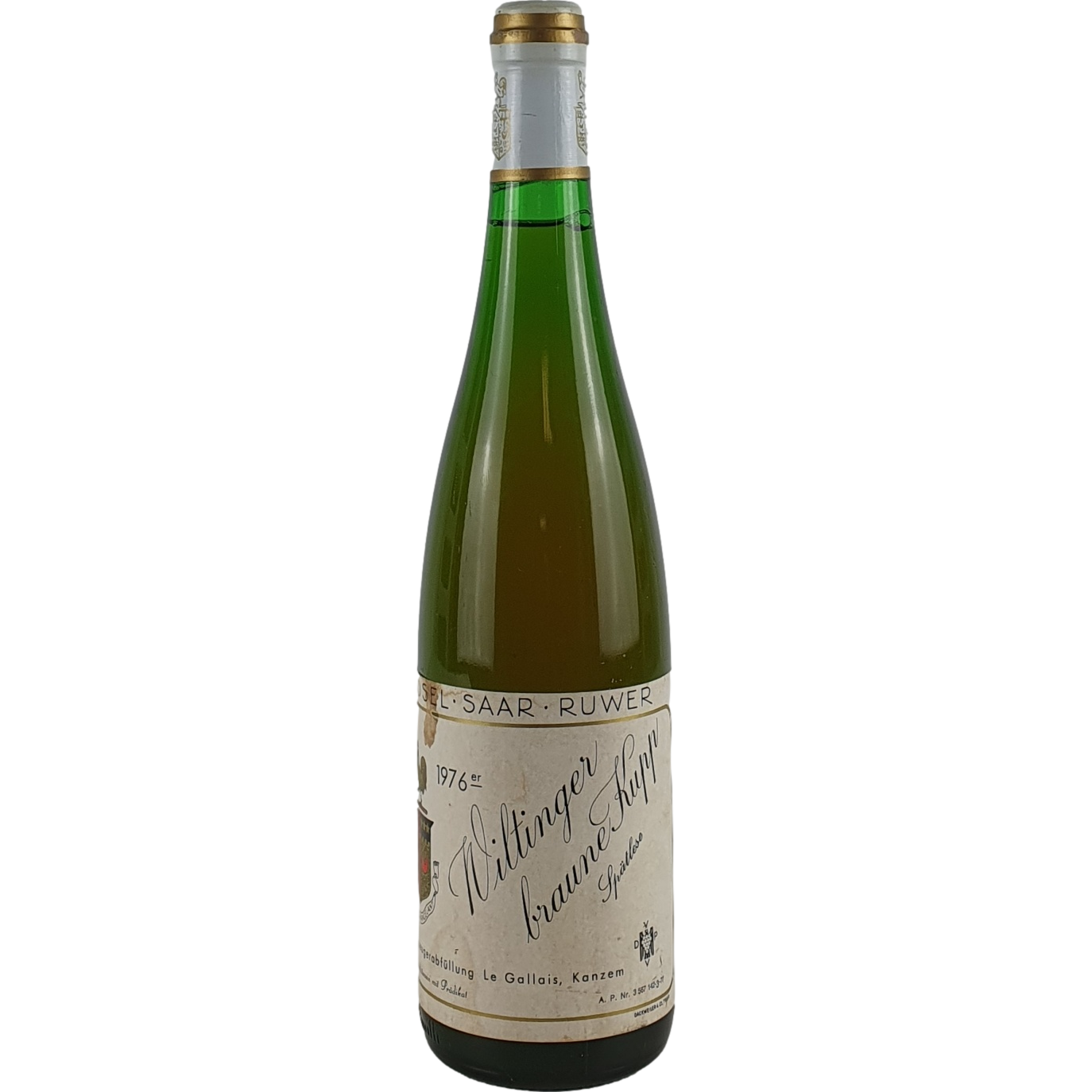 Le Gallais 'Egon Müller zu Scharzhof' - Wiltinger braune Kupp Riesling Spätlese    1976  - 0,7l AR001179